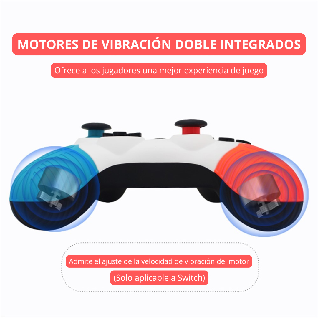 MANDO JOYSTICK CONTROL PRO INALÁMBRICO PARA PC SWITCH OLED LITE - FUNCIÓN TURBO GIROSCOPIO Y VIBRACIÓN HS-SW510 - 5