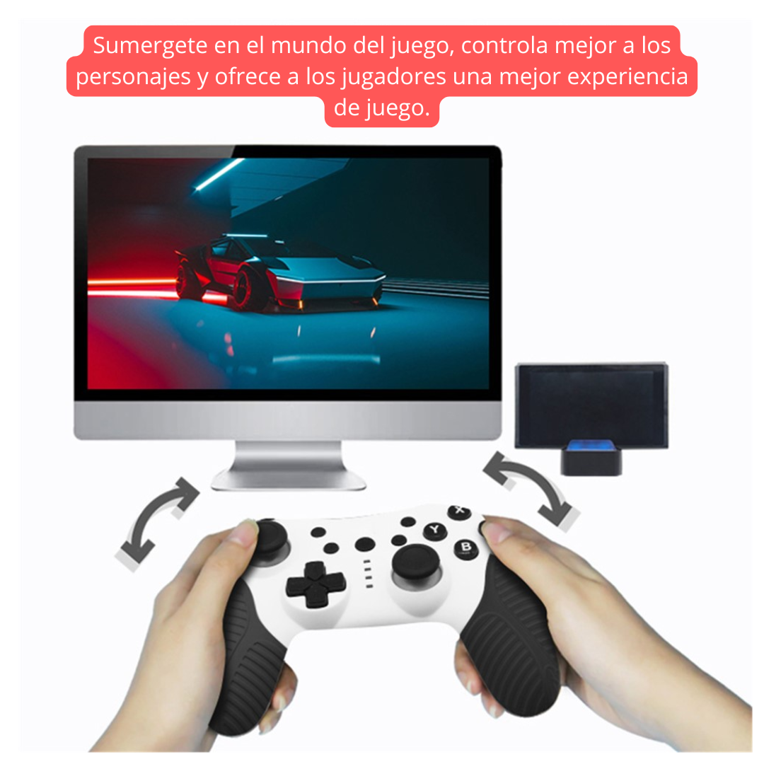 MANDO JOYSTICK CONTROL PRO INALÁMBRICO PARA PC SWITCH OLED LITE - FUNCIÓN TURBO GIROSCOPIO Y VIBRACIÓN HS-SW510 - 6