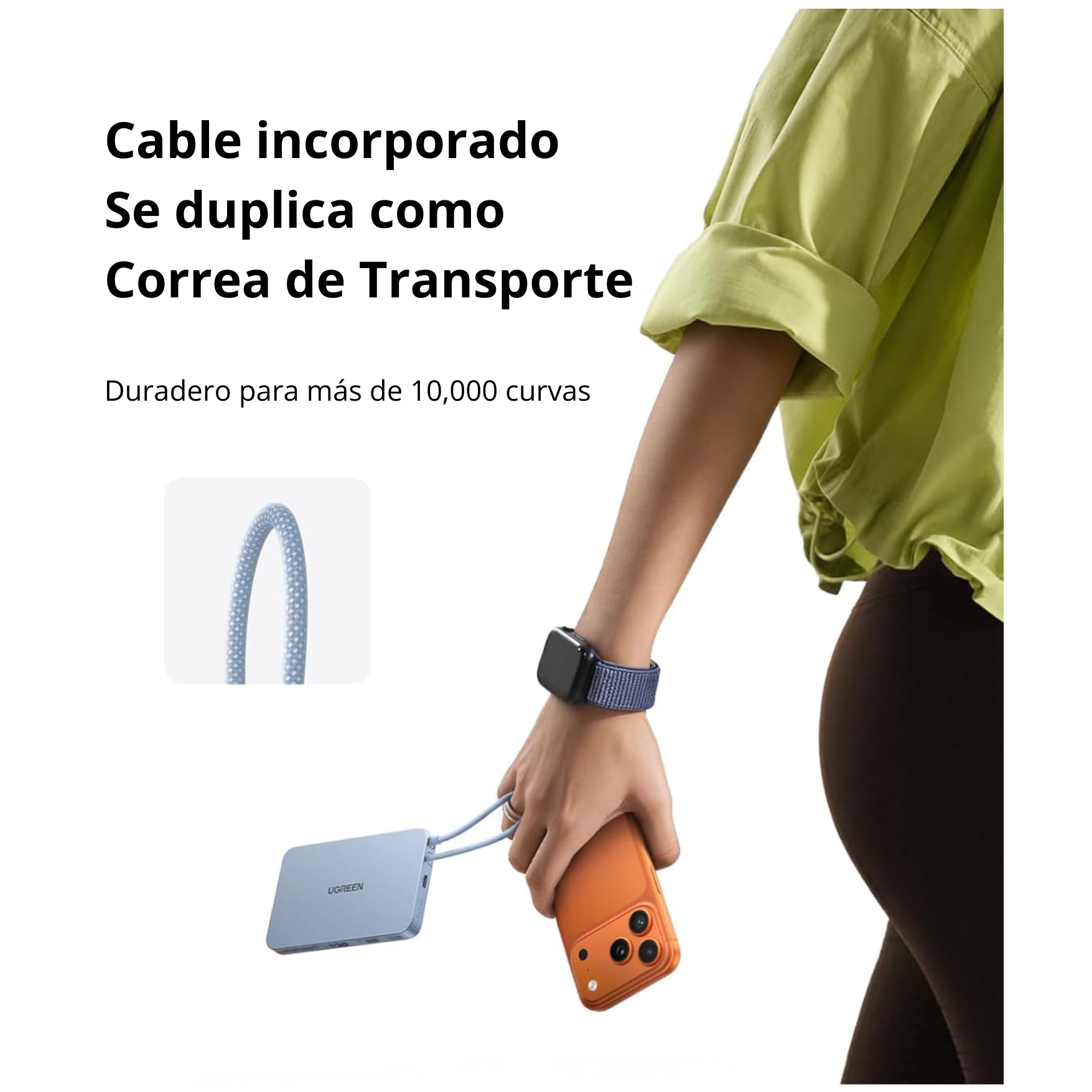 POWER BANK UGREEN 30W CARGADOR INALÁMBRICO QI2 MAGFLOW DE 15W UGREEN PARA SAMSUNG XIOAMI HONOR - 7