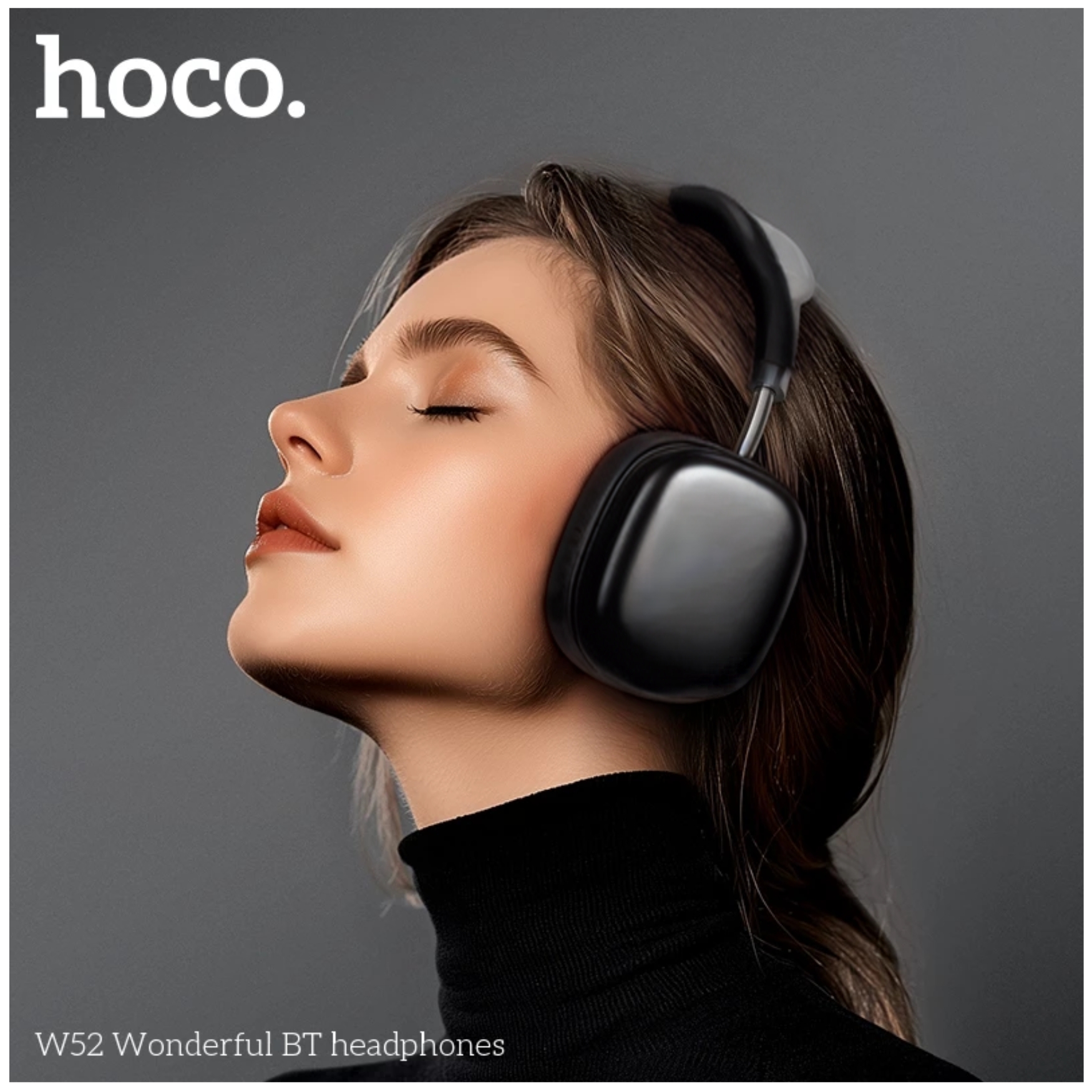 AUDÍFONO DE VINCHA INALÁMBRICO HOCO W52 46 HORAS MUSICA BLUETOOTH ESTÉREO NEGRO - 4