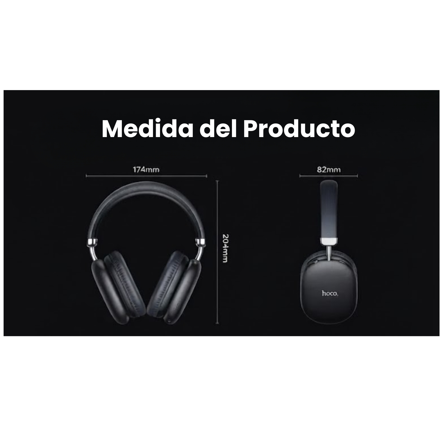 AUDIFONO BLUETOOTH HOCO W35 MAX INALÁMBRICO DE VINCHA 90 HORAS BATERÍA OVER EAR - 4