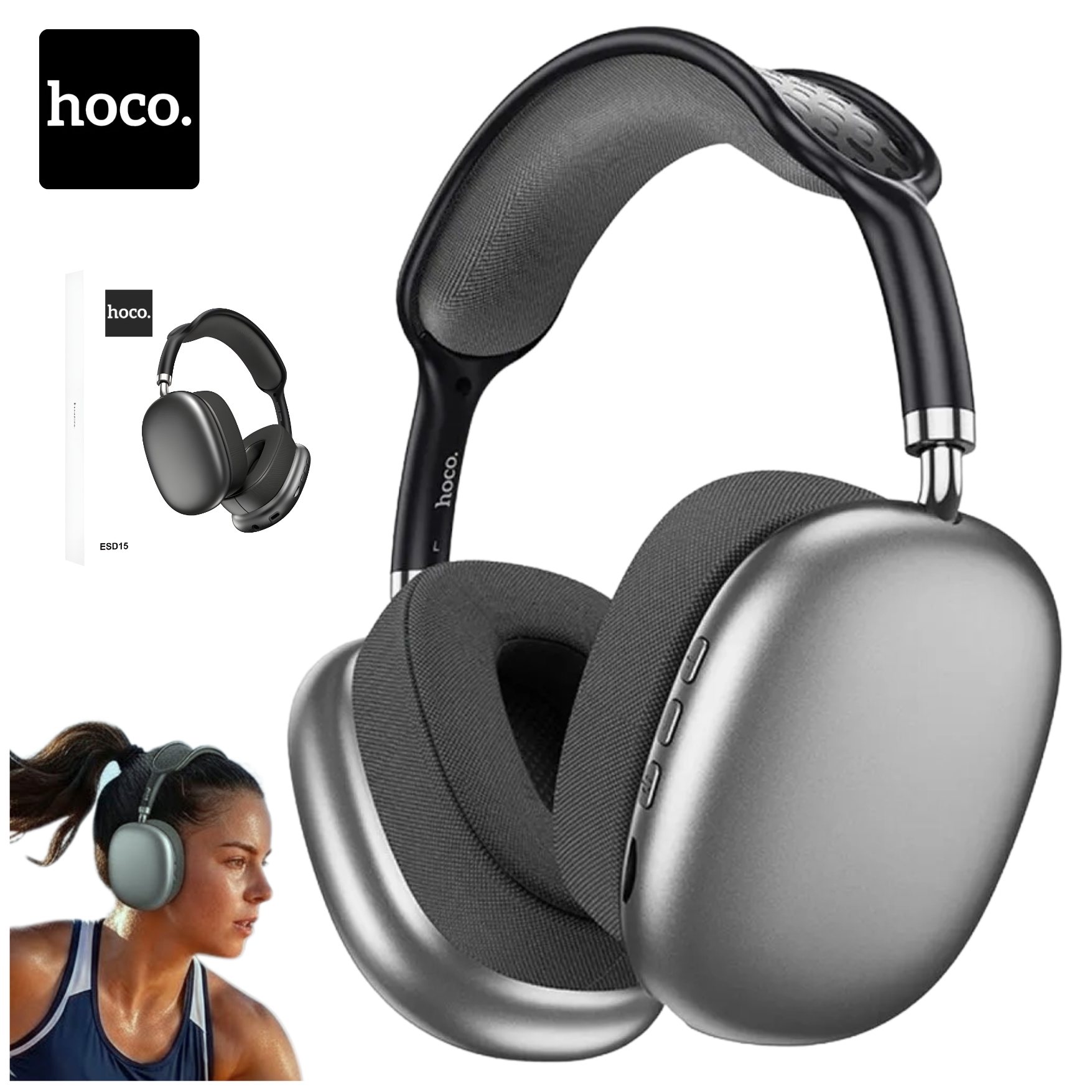 AUDÍFONOS INALÁMBRICOS HOCO ESD15 CON MICRÓFONO BLUETOOTH 5.3 12 HORAS - 1