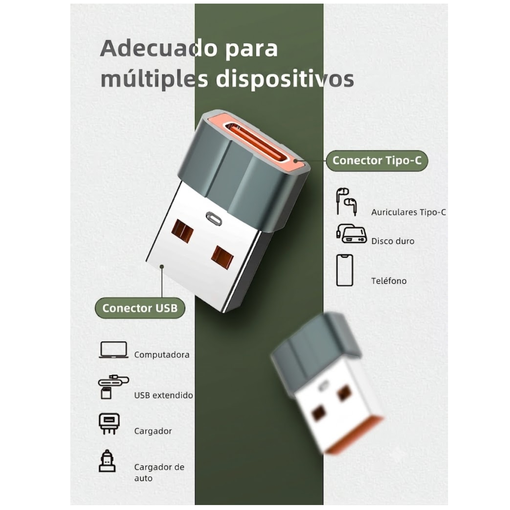 ADAPTADOR OTG PORTÁTIL USB-C HEMBRA A USB-A MACHO LDNIO LC150 - 5