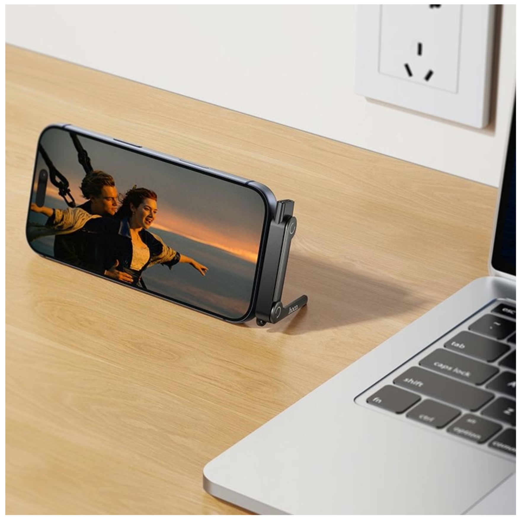 ADAPTADOR CABLE TIPO C A TYPE C CARGA RAPIDA 240W 2 EN 1 HOLDER SOPORTE CELULAR HOCO UA47A - 4