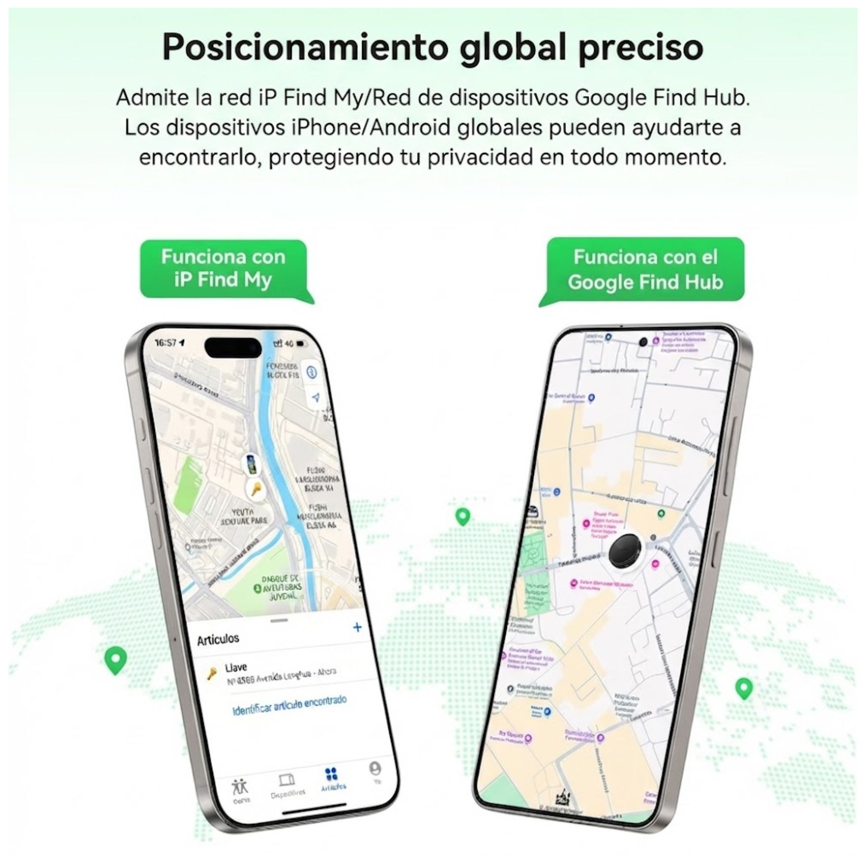 LOCALIZADOR INTELIGENTE RASTREADOR GPS HOCO E101 SMART FINDER DUAL IPHONE Y ANDROID - 3