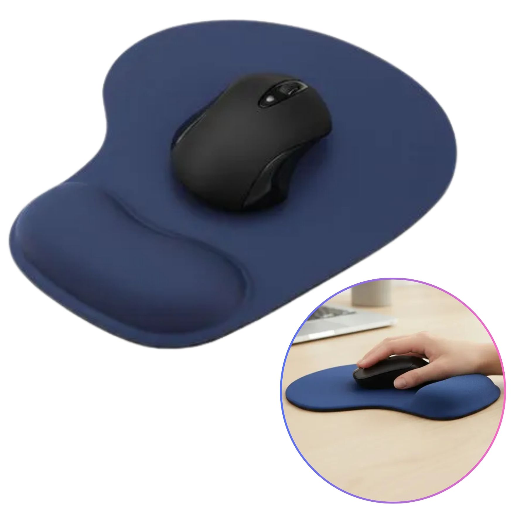 MOUSE PAD CON GEL APOYA MUÑECA ERGONÓMICO ANTIDESLIZANTE - 1