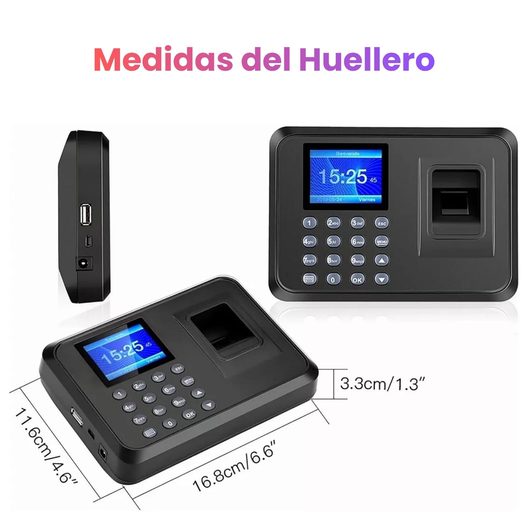 CONTROL ACCESO Y REGISTRO DE ASISTENCIA CON HUELLA DIGITAL BIOMETRICO TRABAJO OFICINA - 4