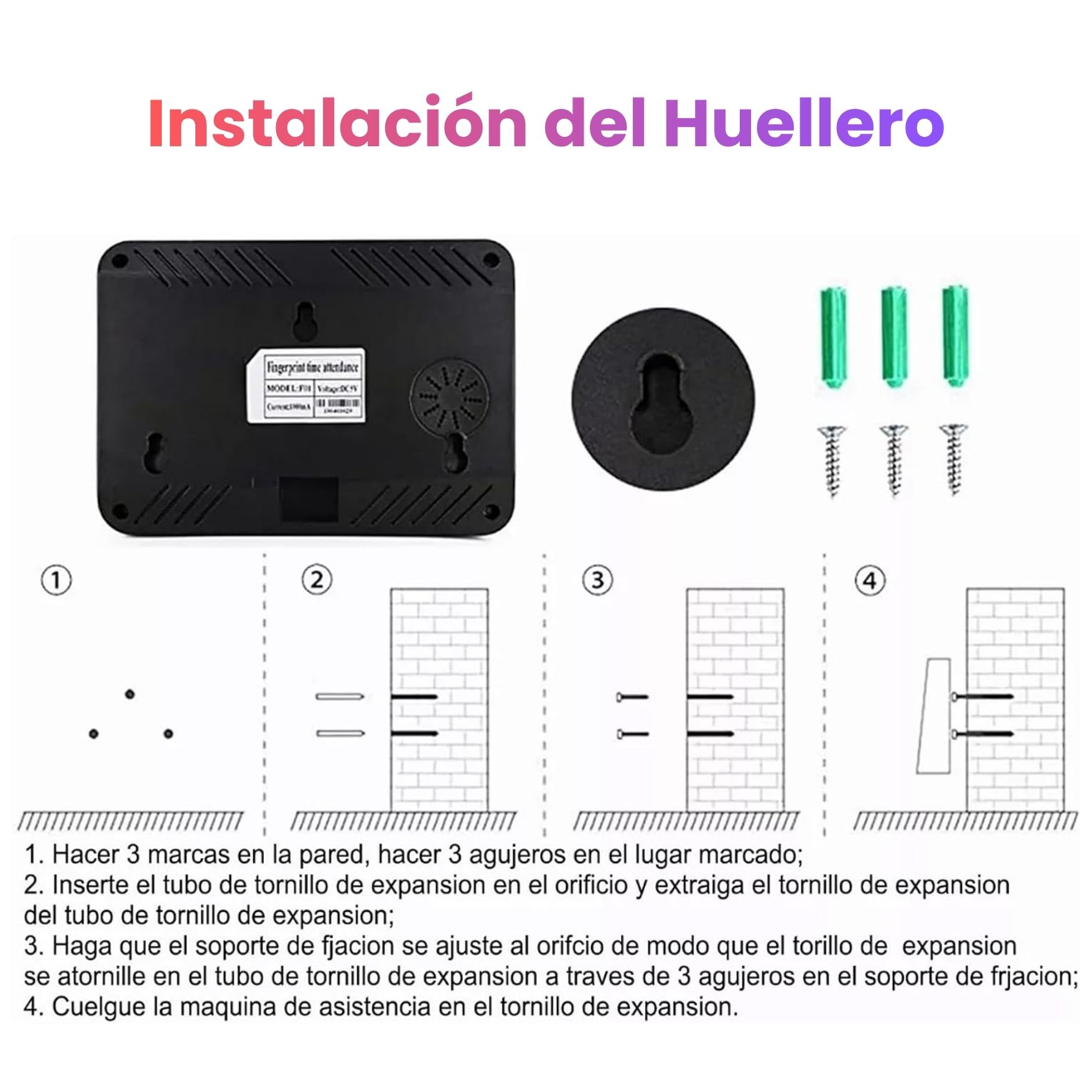 CONTROL ACCESO Y REGISTRO DE ASISTENCIA CON HUELLA DIGITAL BIOMETRICO TRABAJO OFICINA - 5