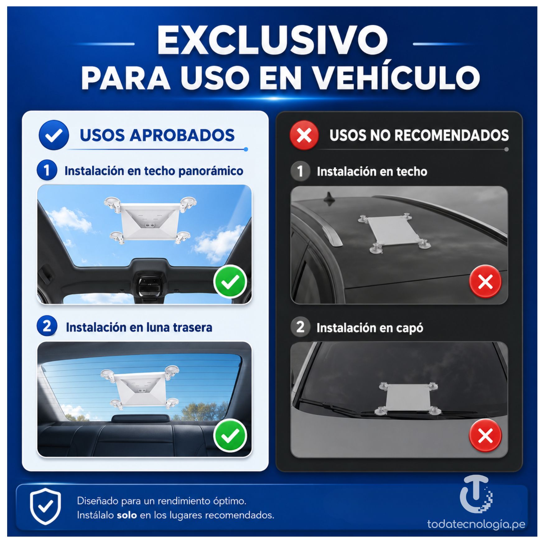 BASE SOPORTE DE ANTENA STARLINK MINI CON VENTOSA PARA CARRO AUTO, BARCOS, CAMPING Y VIAJES - 5
