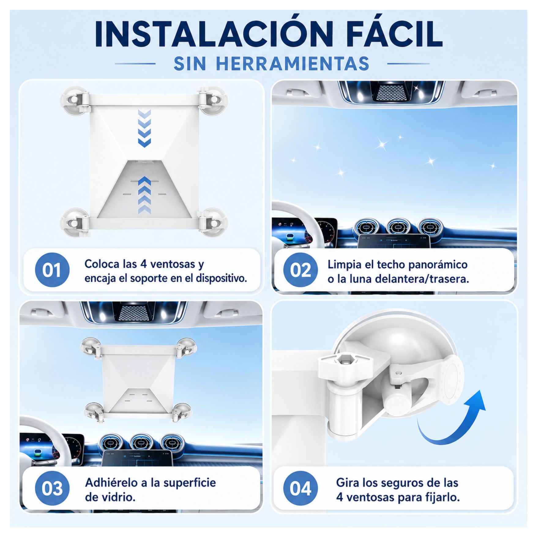BASE SOPORTE DE ANTENA STARLINK MINI CON VENTOSA PARA CARRO AUTO, BARCOS, CAMPING Y VIAJES - 7