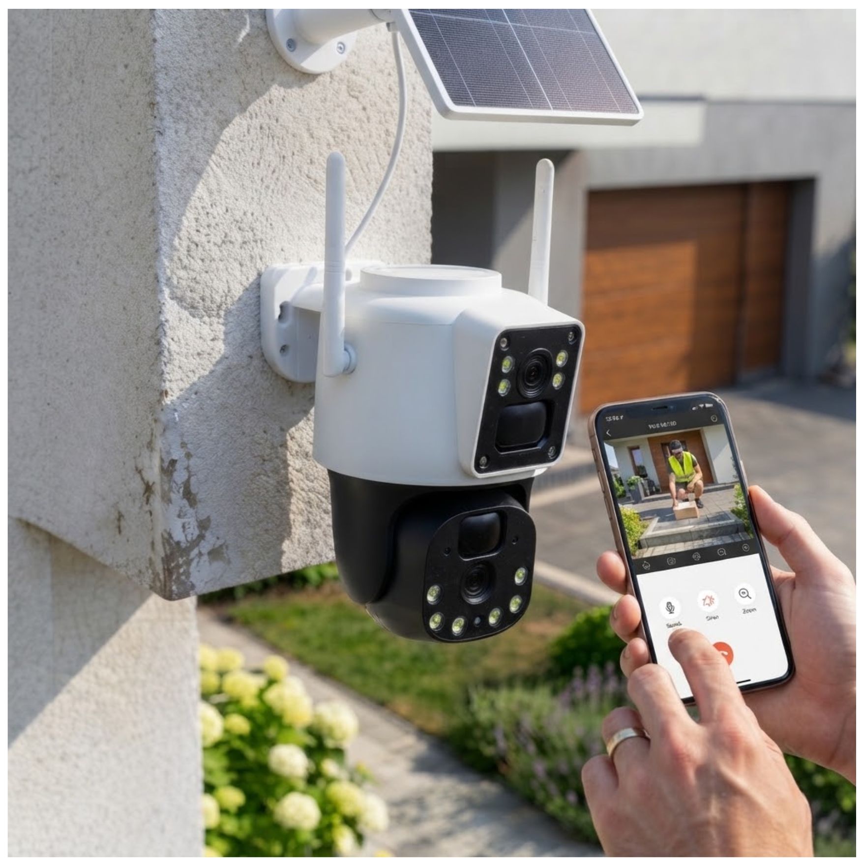 CAMARA SEGURIDAD SOLAR CON CHIP 4G PTZ 2 LENTES CON PANEL SOLAR VIGILA MONITORIA DESDE TU CELULAR - 7