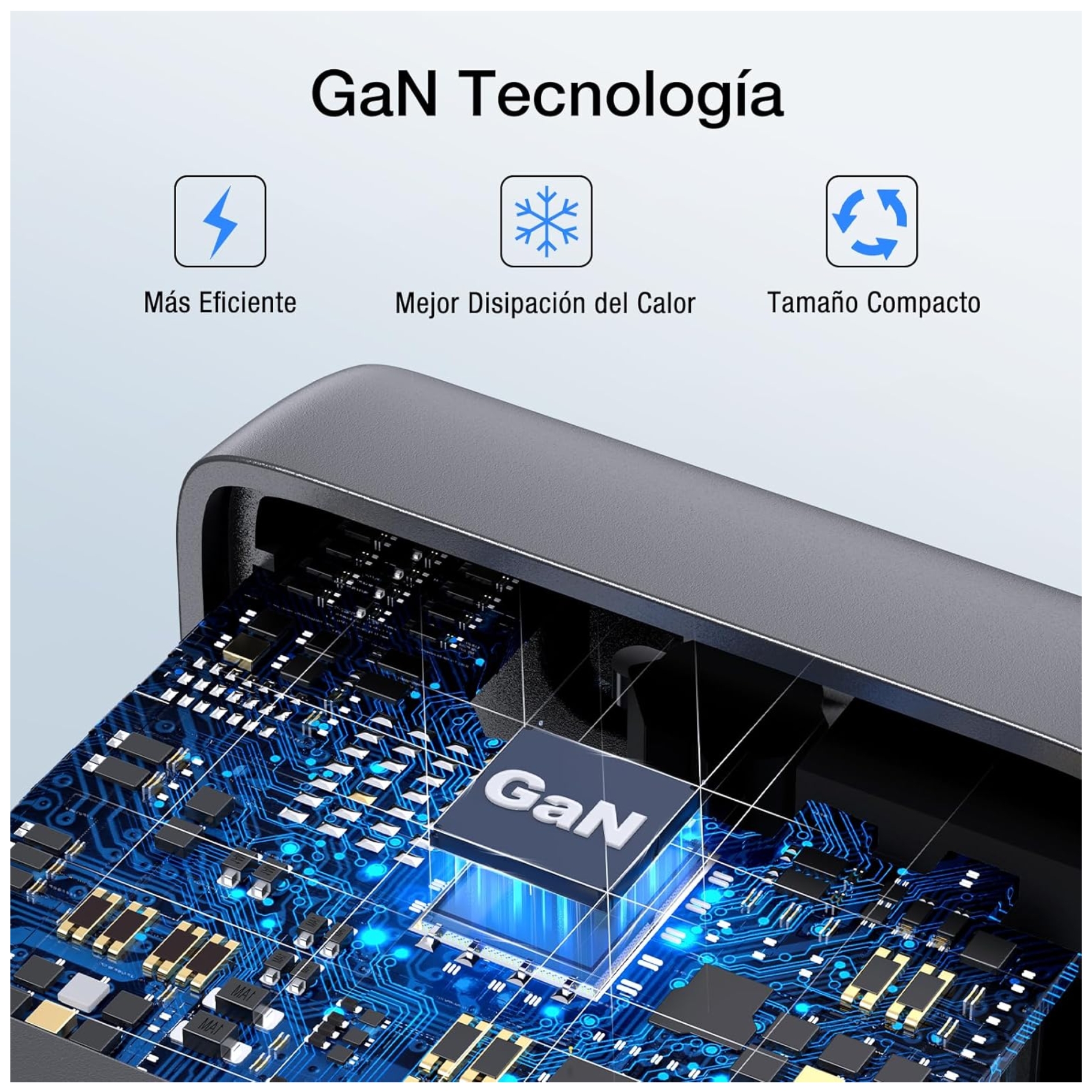 CARGADOR CARGA RAPIDA GAN 65W 1HORA + CABLE TYPE C PARA MACBOOK  SAMSUNG HONOR OPPO IPHONE XIOAMI - 5