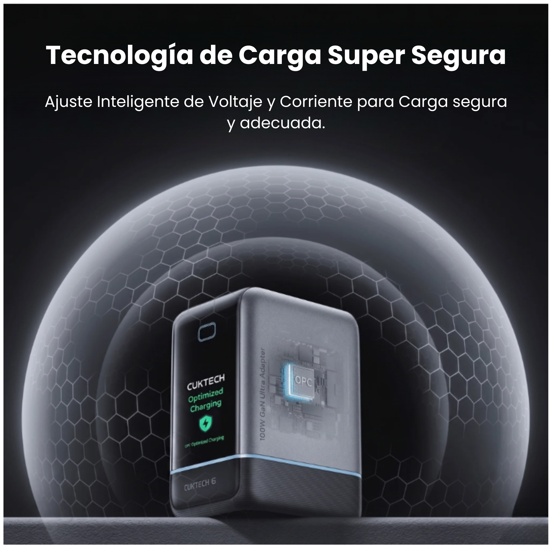 CARGADOR CUKTECH 6 GAN CARGA ULTRA RÁPIDA 100W PANTALLA TFT PUERTO USB TYPE C TRIPLE - 6