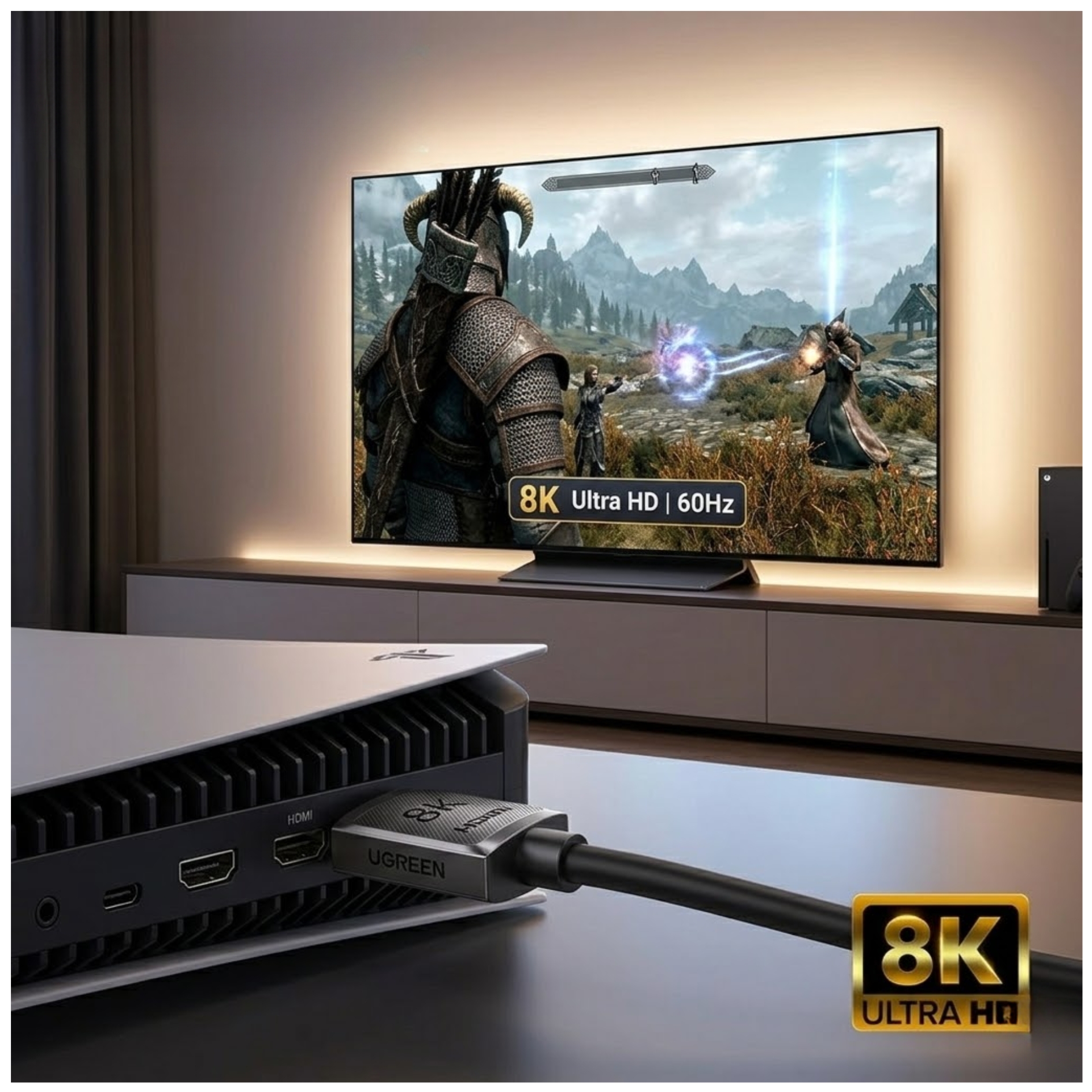 CABLE HDMI UGREEN 8K HDMI 2.1 48GBPS HDR 1 METRO 60HZ - 6