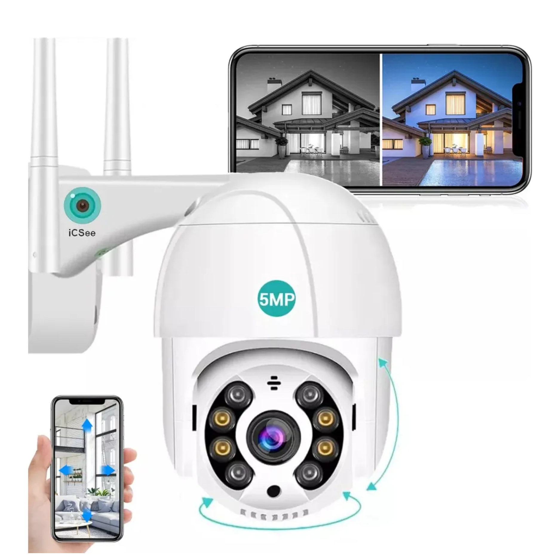 CAMARA DE SEGURIDAD VIGILANCIA PTZ IP WIFI FULL HD MONITORIA DESDE CELULAR - 3