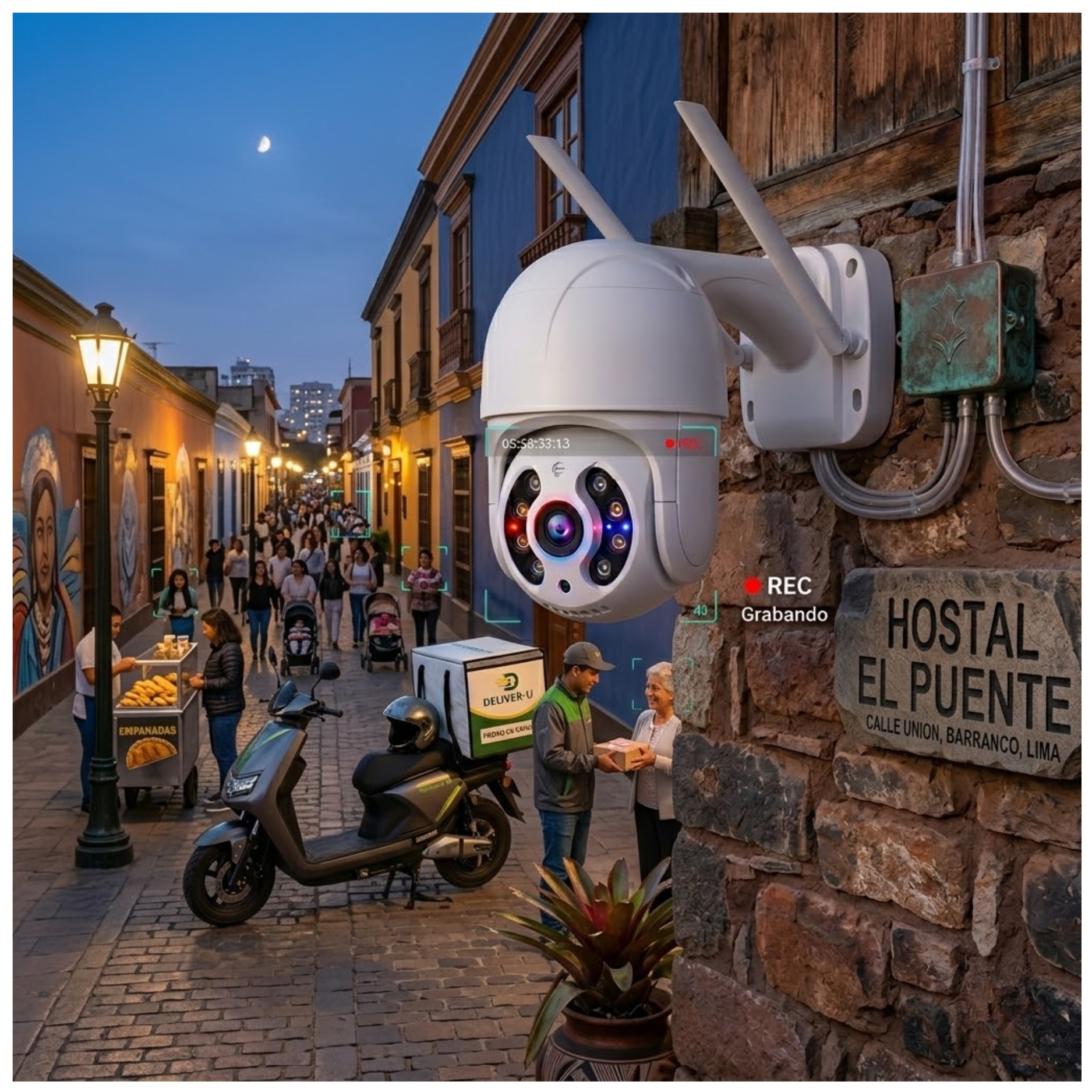 CAMARA DE SEGURIDAD VIGILANCIA PTZ IP WIFI FULL HD MONITORIA DESDE CELULAR - 6
