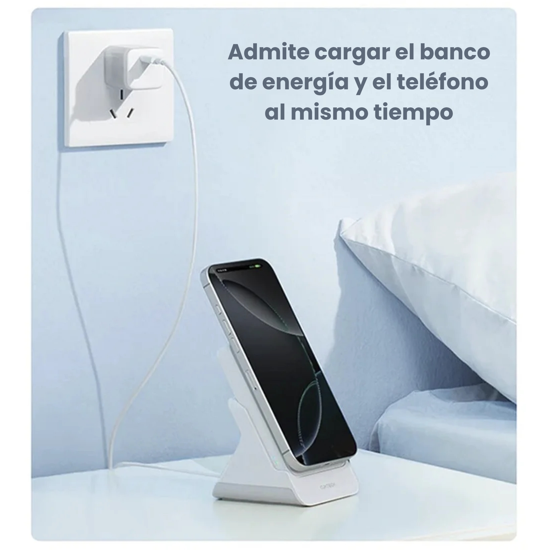 POWER BANK MAGNÉTICO CUKTECH 10000MAH WPB100N CON BASE DE CARGA 7,5 W  CARGA INALÁMBRICA - 2