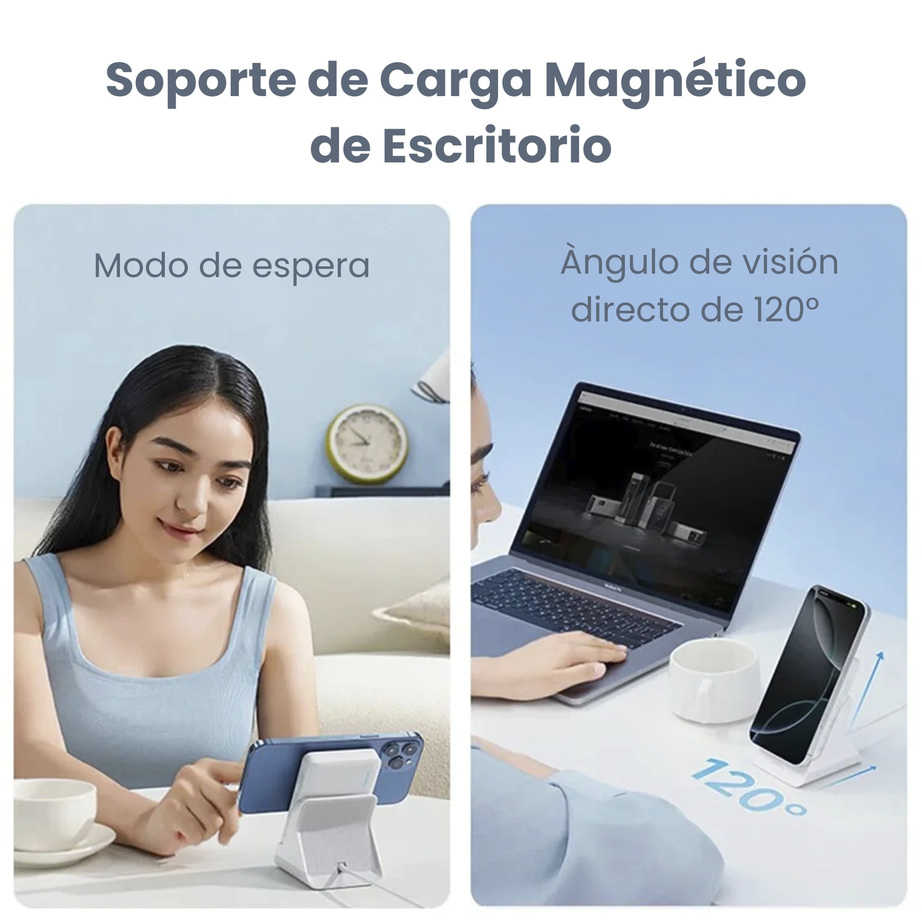 POWER BANK MAGNÉTICO CUKTECH 10000MAH WPB100N CON BASE DE CARGA 7,5 W  CARGA INALÁMBRICA - 6