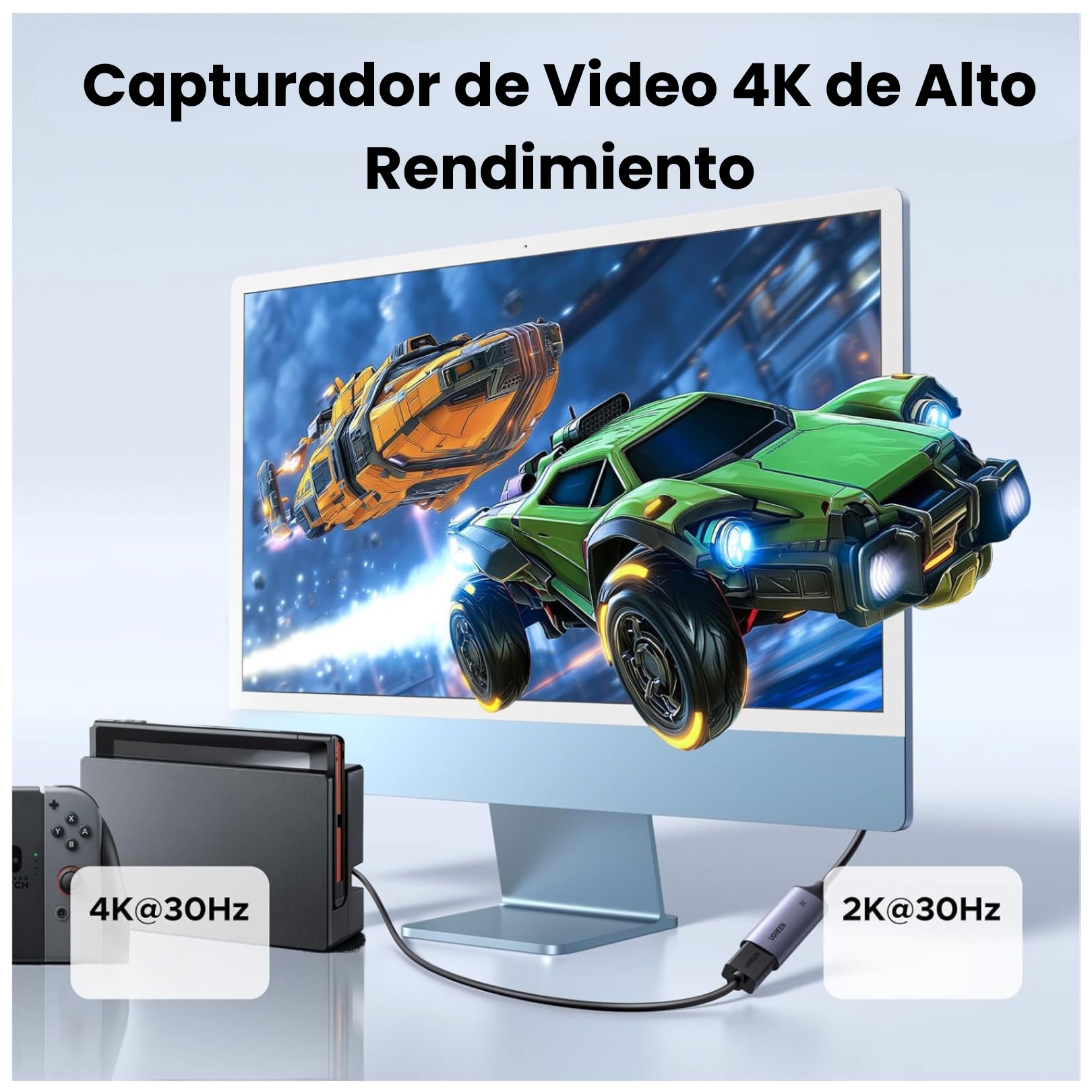CAPTURADOR DE VIDEO UGREEN USB TYPE C HDMI 2K 30HZ CÁMARAS Y LAPTOP  MACBOOK - 4