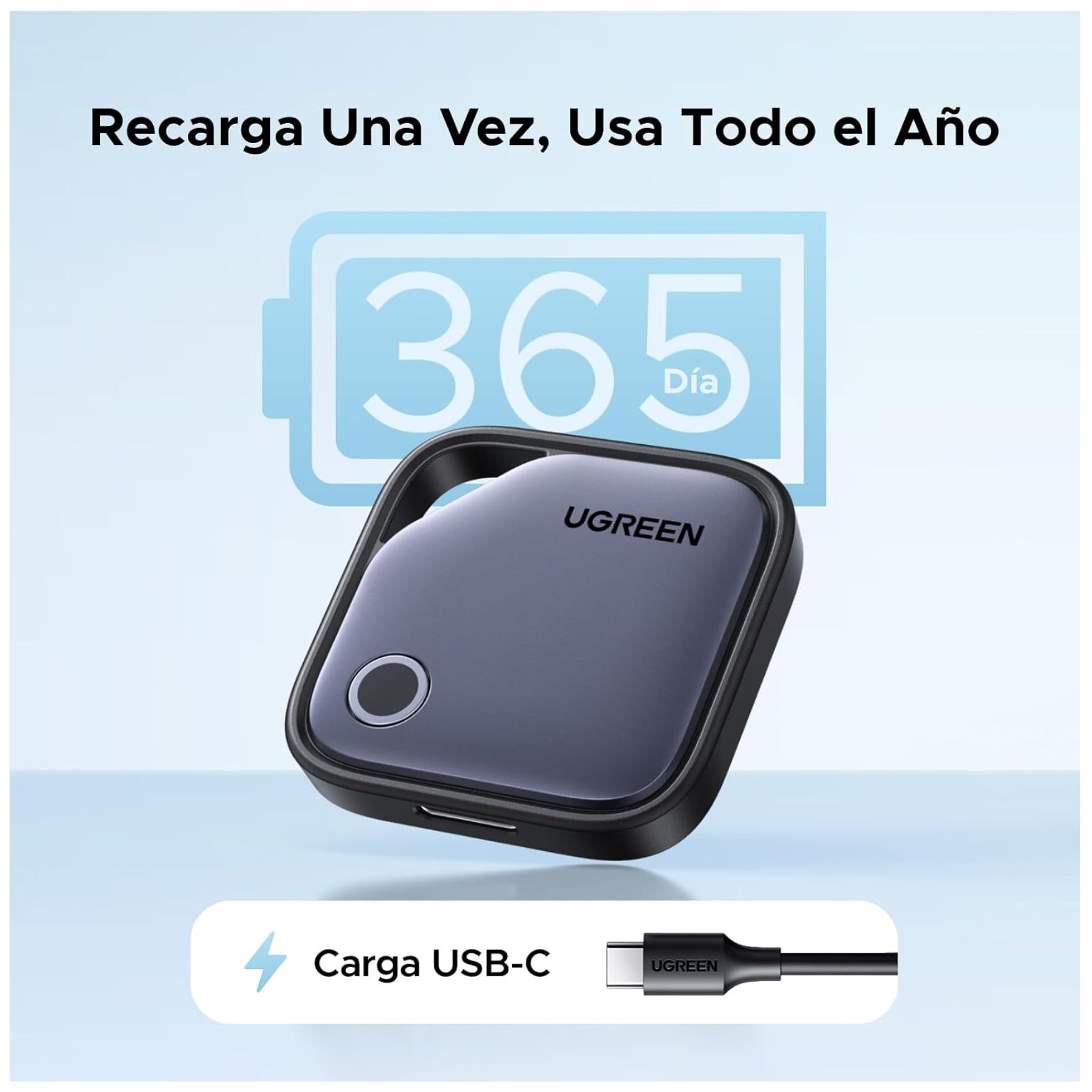 RASTREADOR LOCALIZADOR UGREEN FINETRACK INTELIGENTE RECARGABLE COMPATIBLE IPHONE IOS O ANDROID - 3