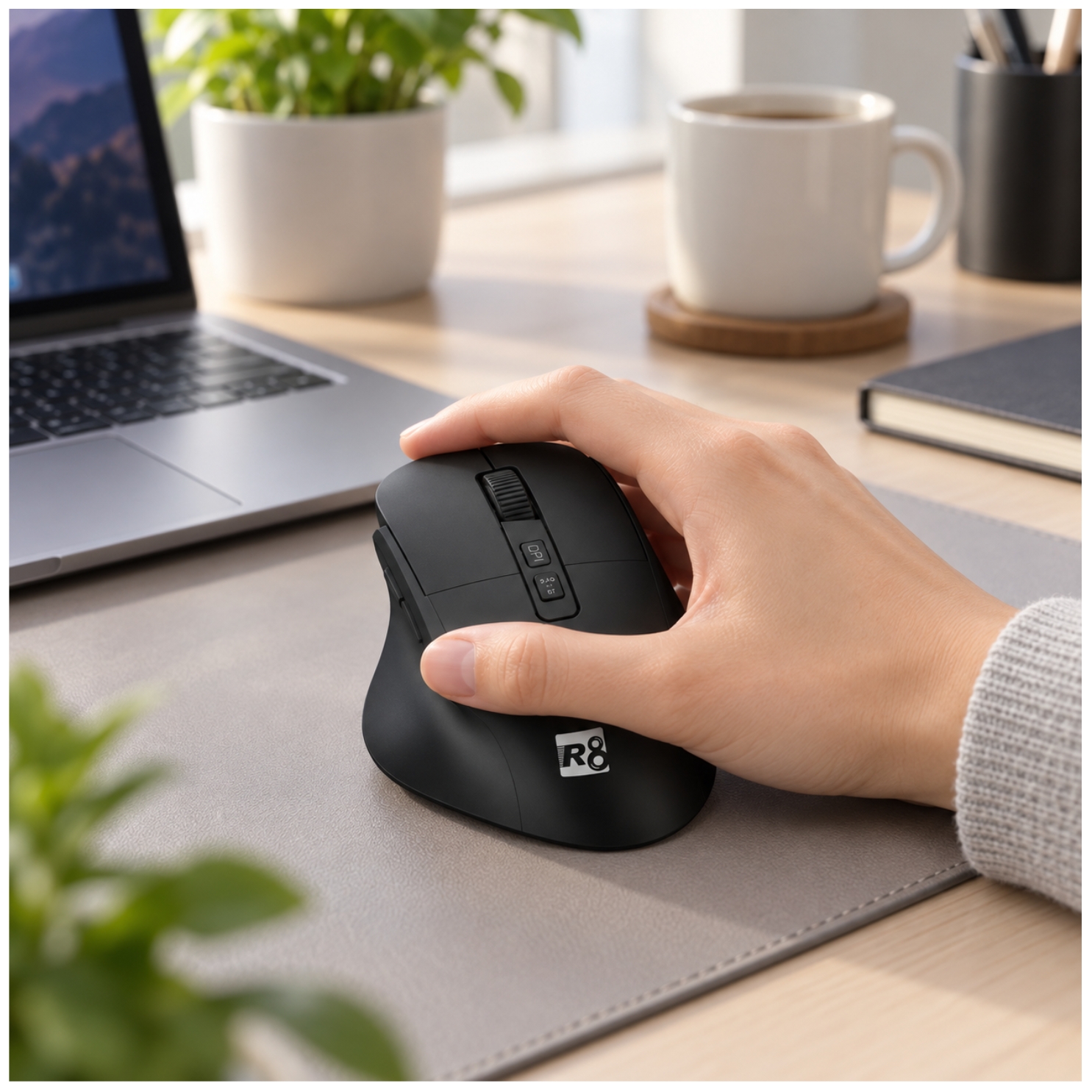 MOUSE INALAMBRICO ERGONOMICO 2.4GHZ + BLUETOOTH COMPATIBLE CON SISTEMA WINDOWS Y MAC - 6