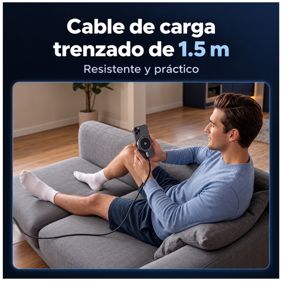 CARGADOR INALÁMBRICO UGREEN MAGSAFE QI2 25W CARGA RAPIDA IPHONE WATCH AIRPODS W773-75247 - 5
