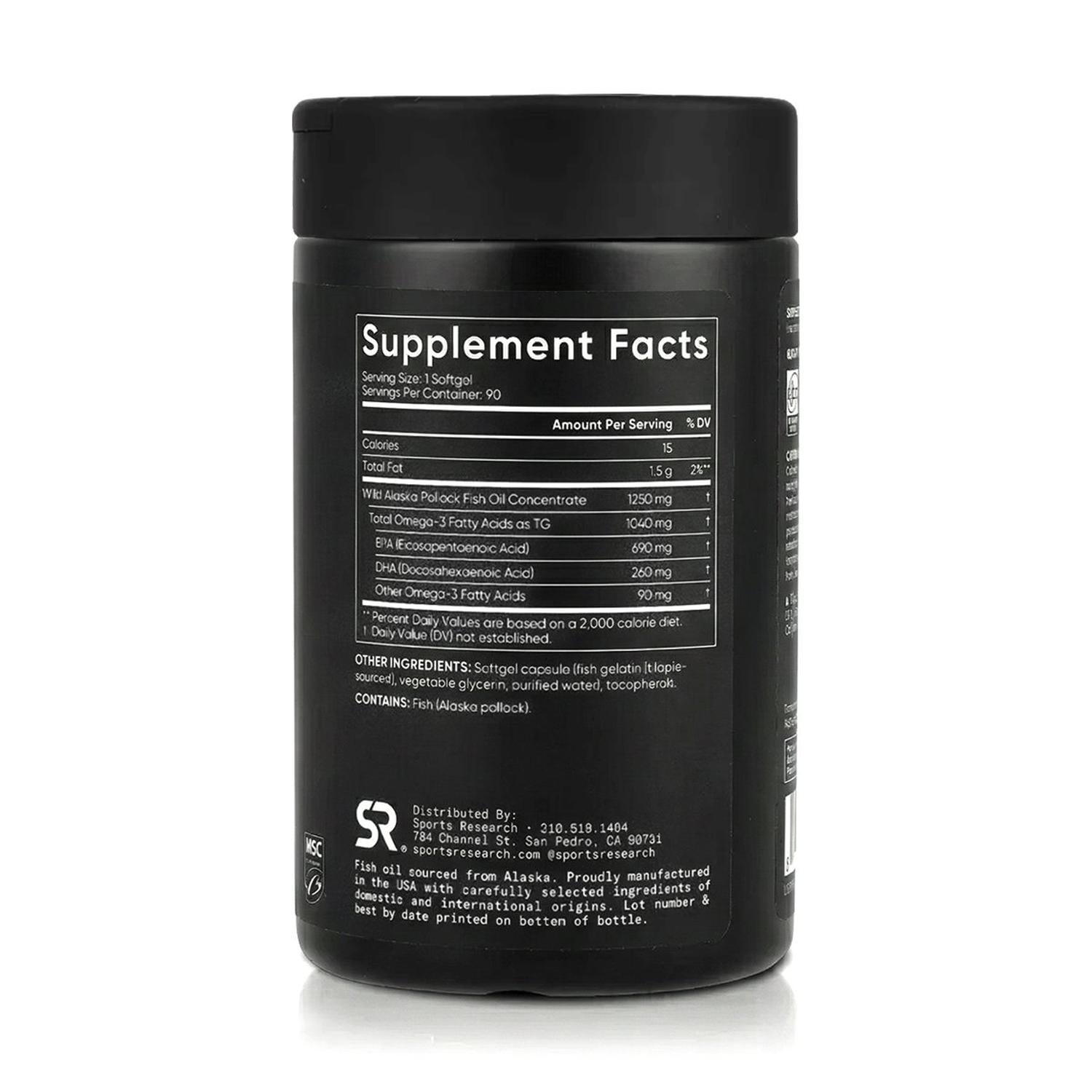 OMEGA 3 TRIPLE FUERZA 1040MG (90 SOFTGELS) – SPORTS RESEARCH - 2
