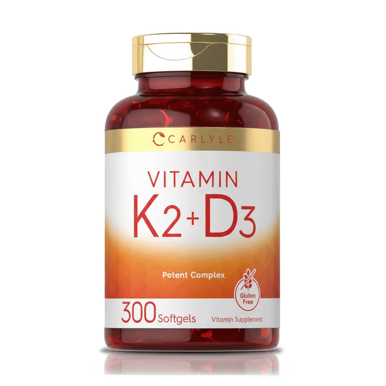 VITAMINA K-2 CON D-3 (300 SOFTGELS) – CARLYLE - 1