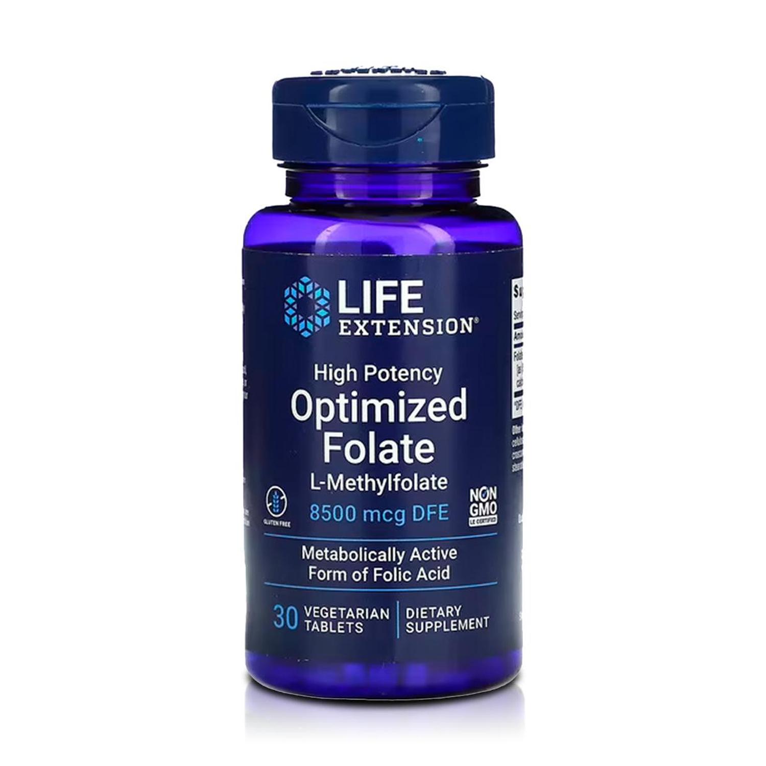 FOLATO 8500 MCG (30 TABLETAS) – LIFE EXTENSION - 1