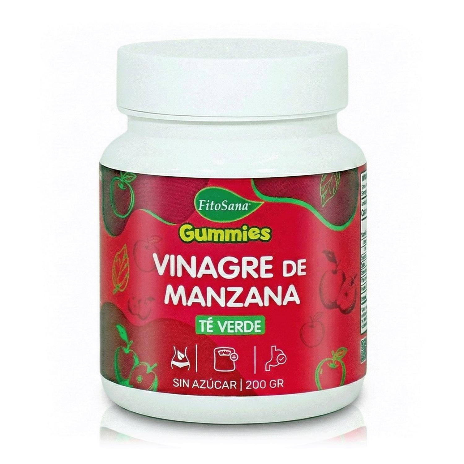 VINAGRE DE MANZANA CON TÉ VERDE EN GOMITAS SIN AZÚCAR (200 G) - DIGESTIÓN SALUDABLE - FITOSANA - 1