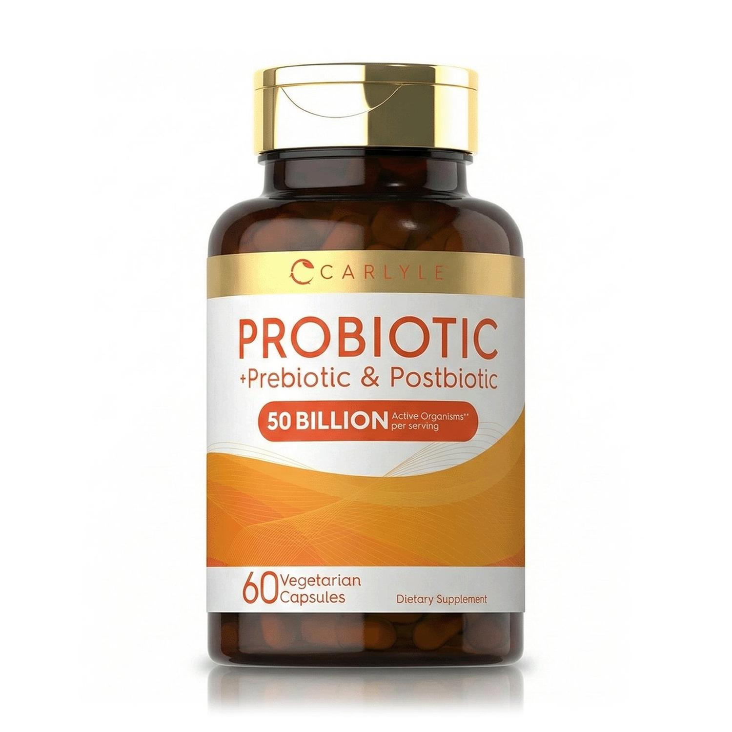 PREBIÓTICO, PROBIÓTICO Y POSTBIÓTICO 50 BILLION CFU (60 CÁPSULAS) - CARLYLE - 1