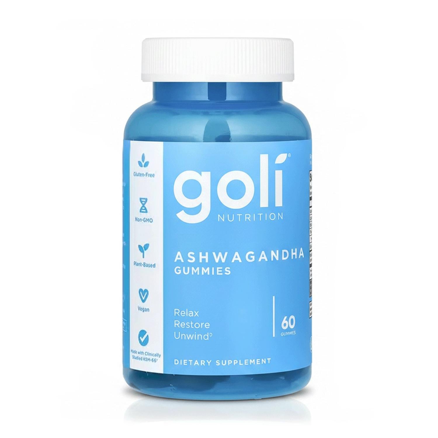 ASHWAGANDHA KSM-66 300 MG - ESTRÉS (60 GOMITAS) - GOLI NUTRITION - 1