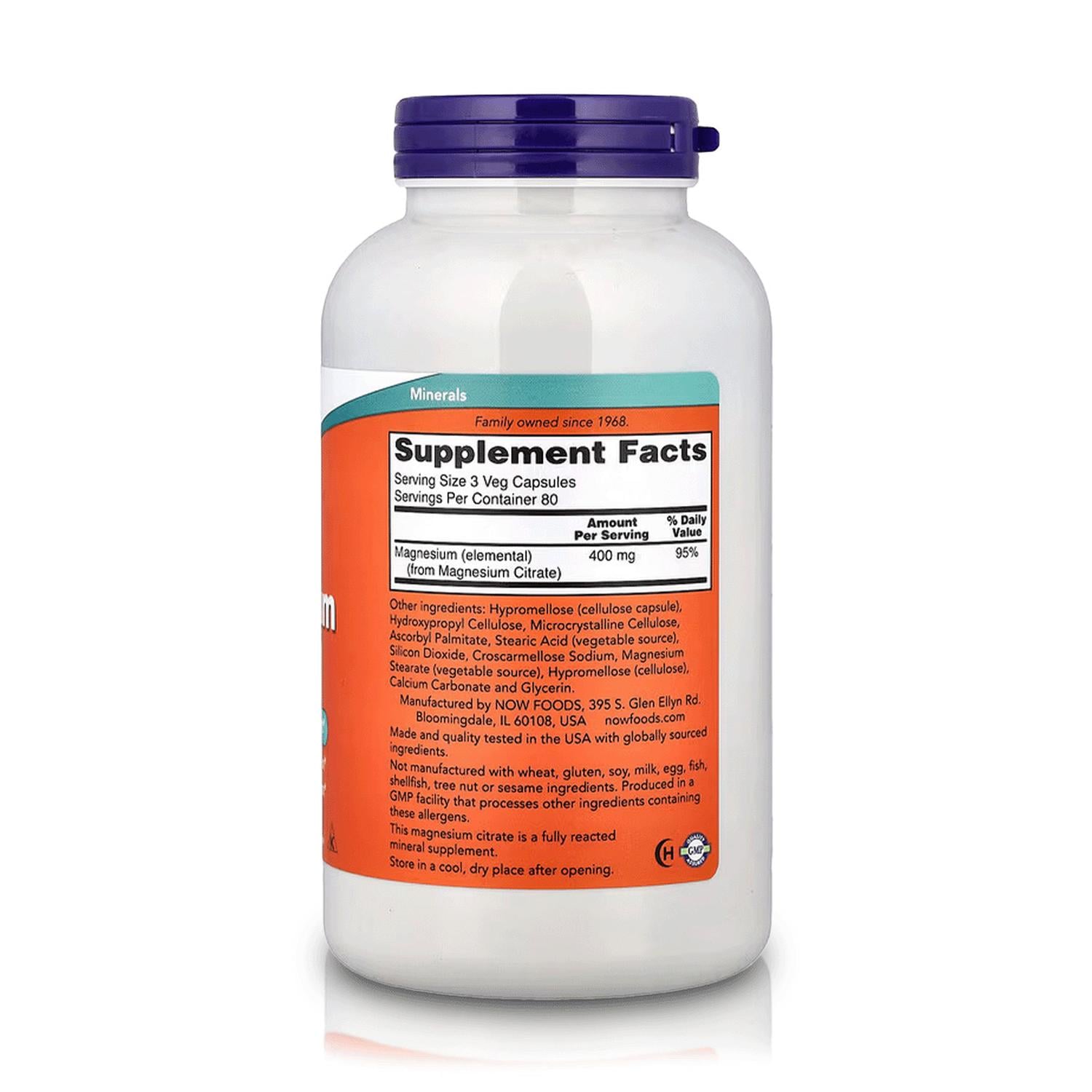 CITRATO DE MAGNESIO 400MG (240 CÁPSULAS) - NOW FOODS - 2