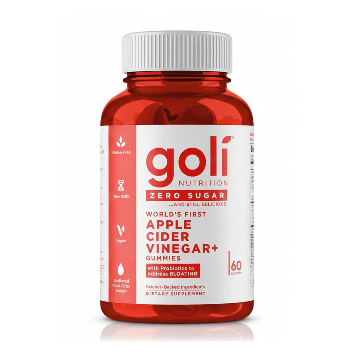 VINAGRE DE MANZANA 1000 MG SIN AZÚCAR (60 GOMITAS) - GOLI NUTRITION - 1