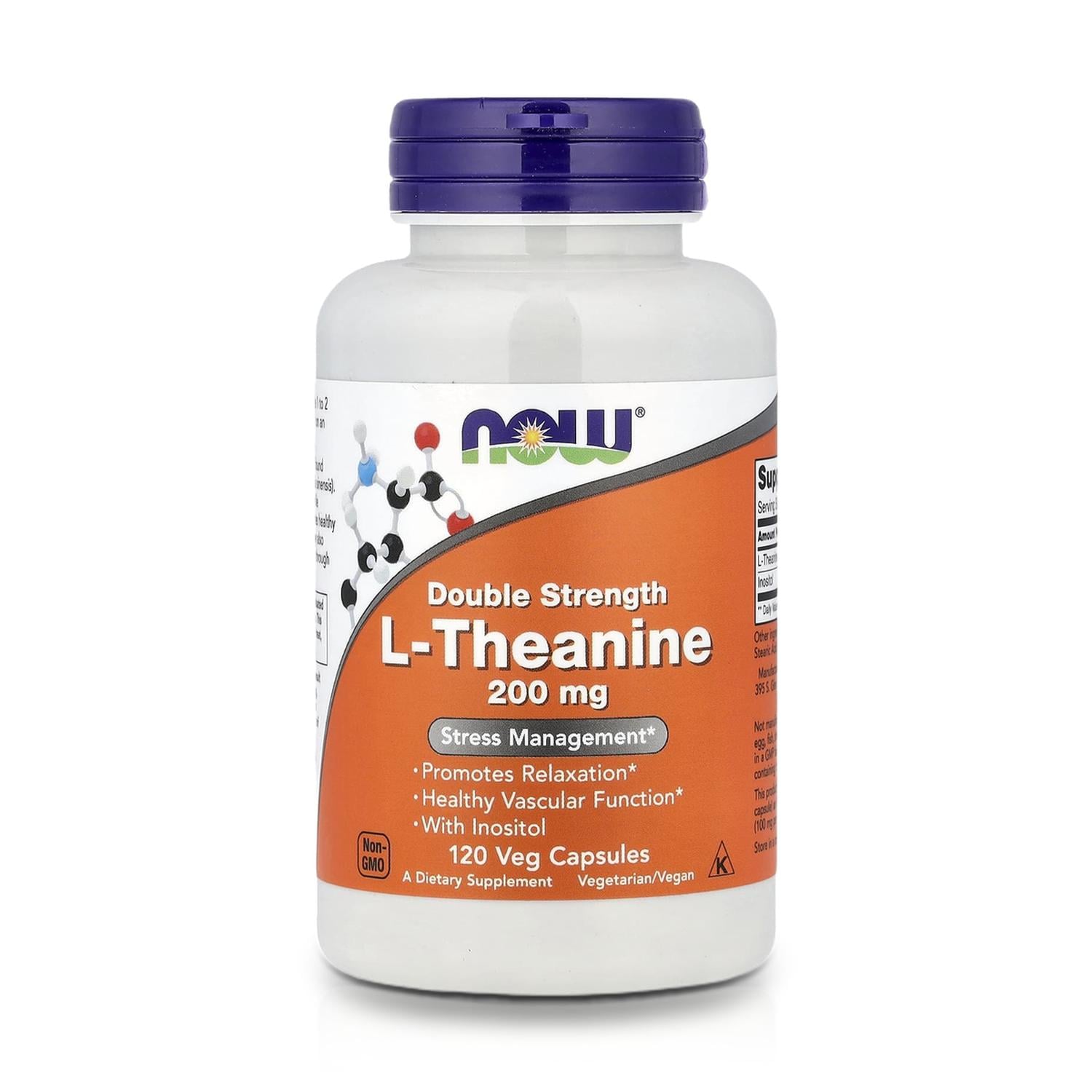L-TEANINA 200 MG (120 CÁPSULAS) - NOW FOODS - 1