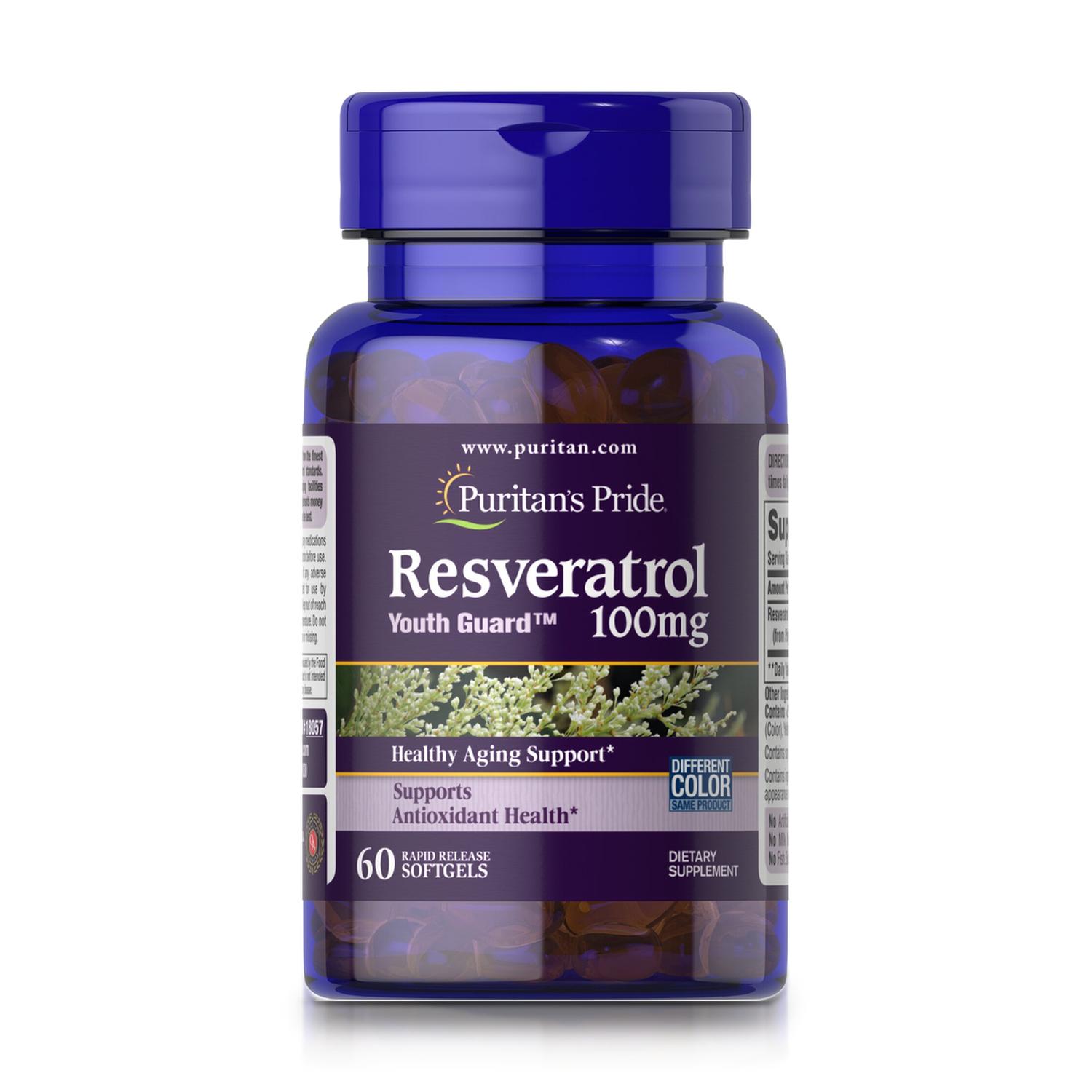 RESVERATROL 100 MG (60 SOFTGELS) - PURITAN'S PRIDE - 1