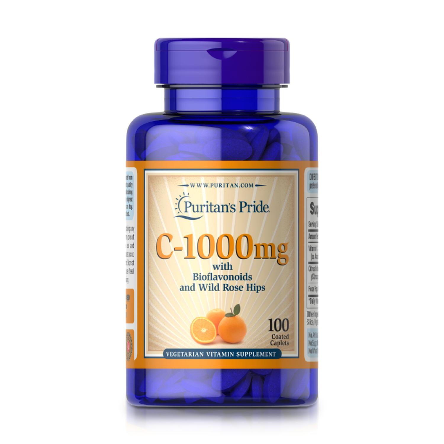 VITAMINA C 1000 MG + BIOFLAVONOIDES (100 TABLETAS) - PURITAN'S PRIDE - 1