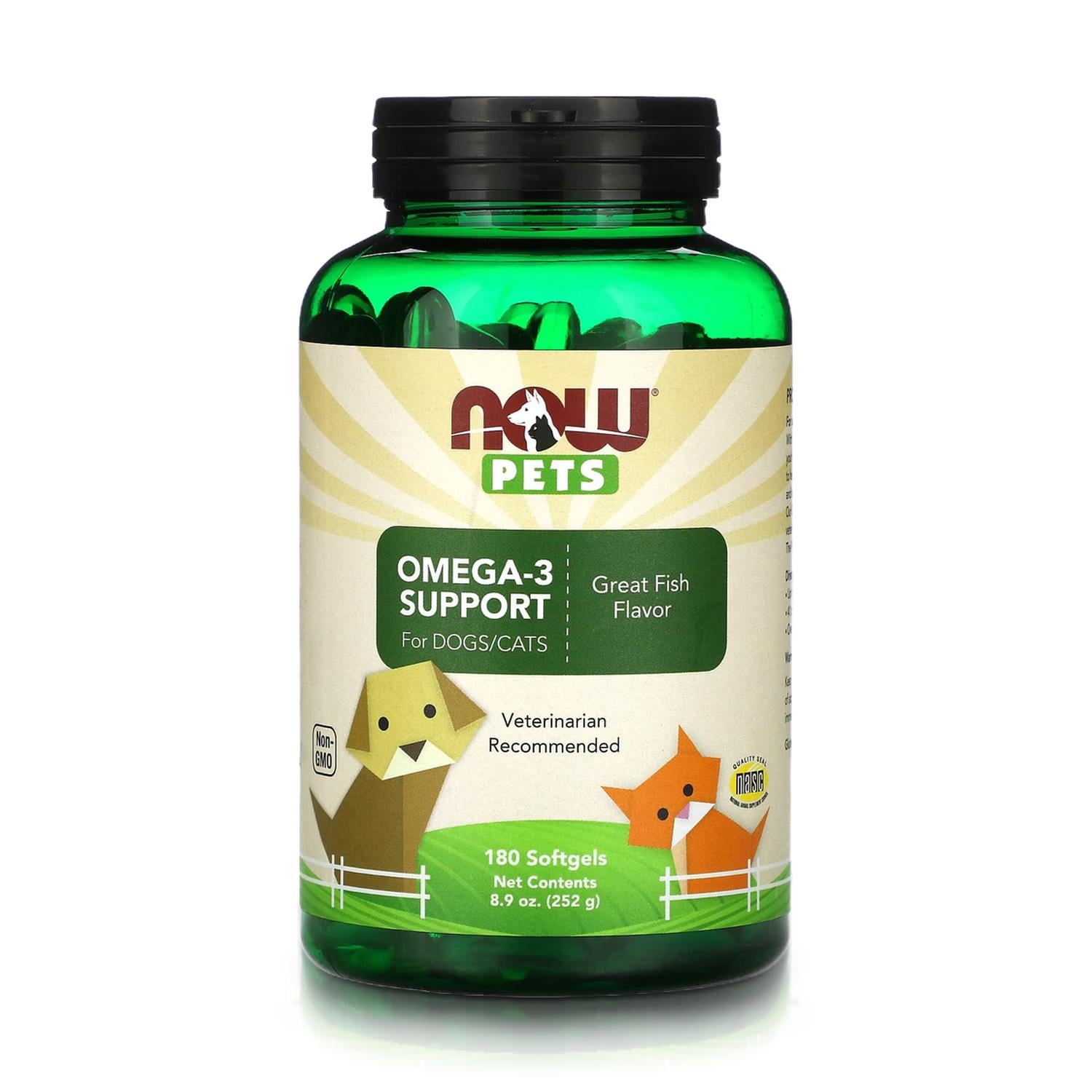 OMEGA 3 MASCOTAS 1000 MG (180 SOFTGELS) - NOW PETS - 1