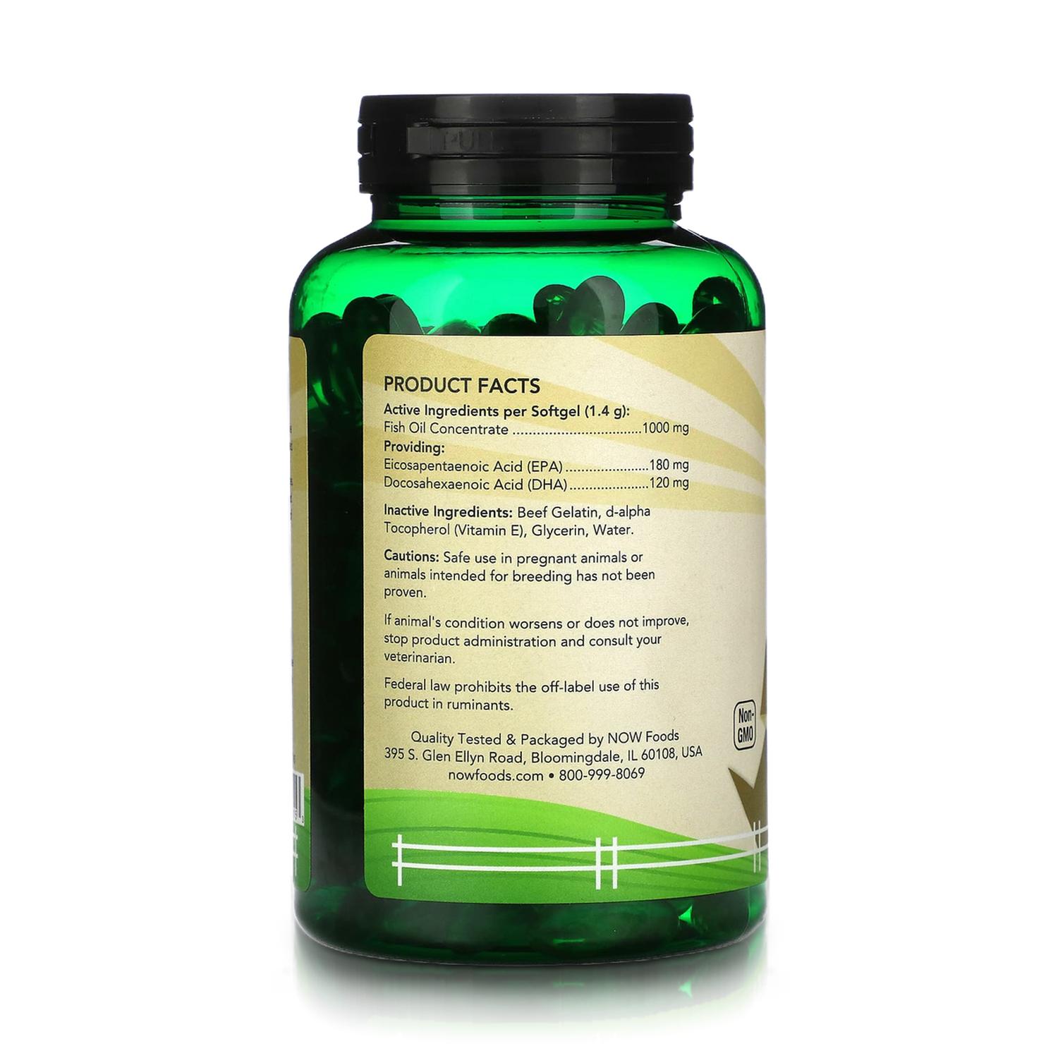 OMEGA 3 MASCOTAS 1000 MG (180 SOFTGELS) - NOW PETS - 2