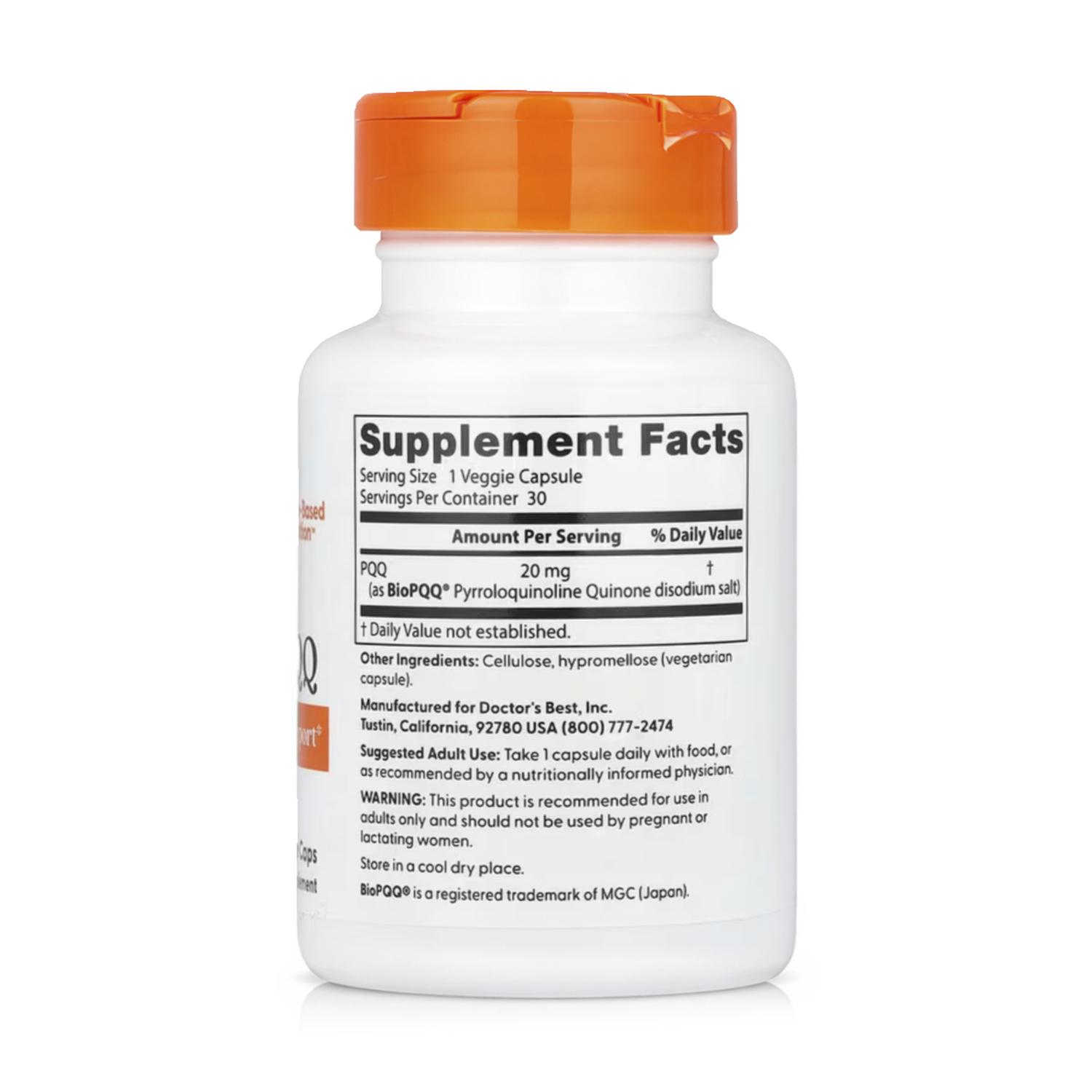 PQQ 20 MG (30 CÁPSULAS) - DOCTOR'S BEST - 2