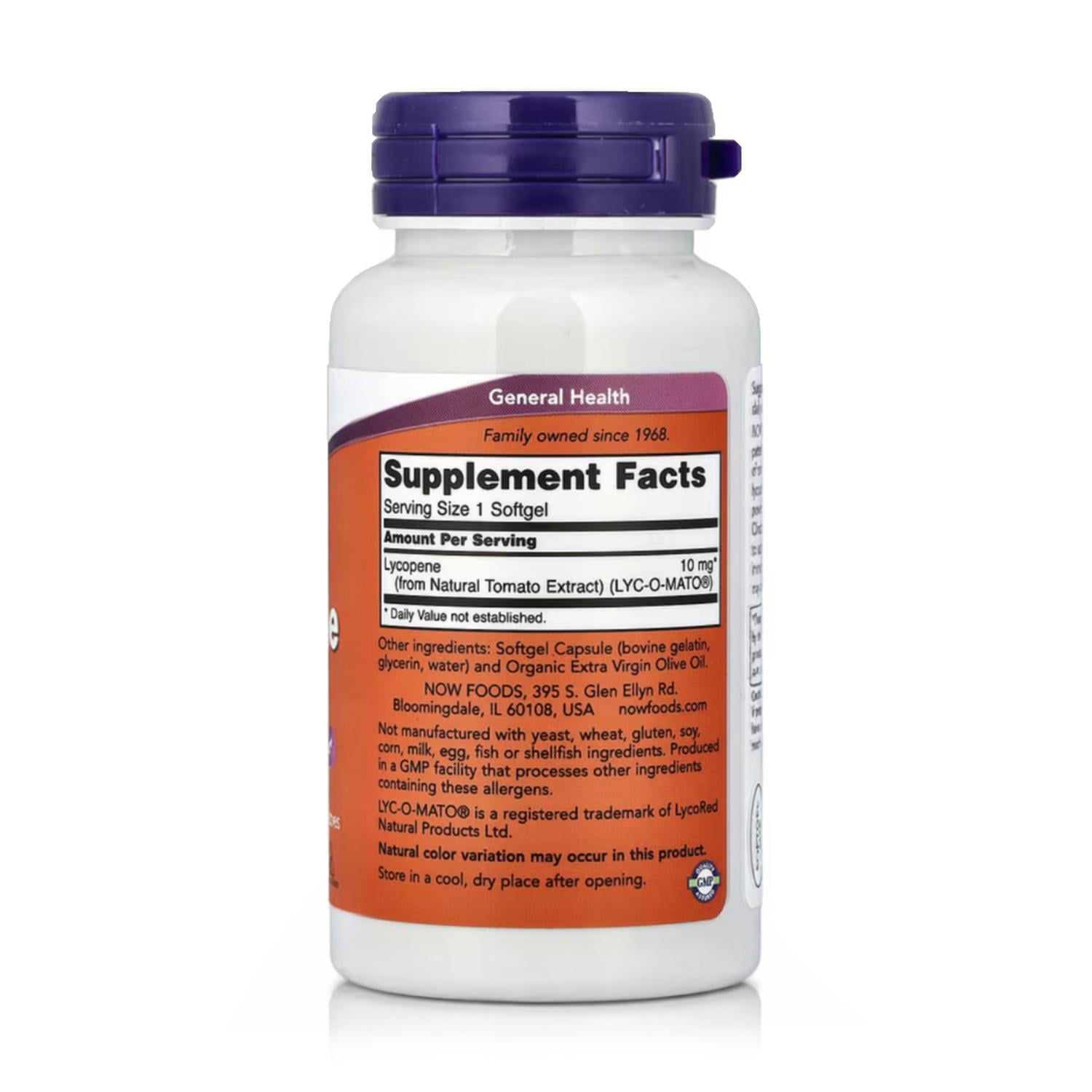 LICOPENO 10 MG (120 SOFTGELS) - NOW FOODS - 2