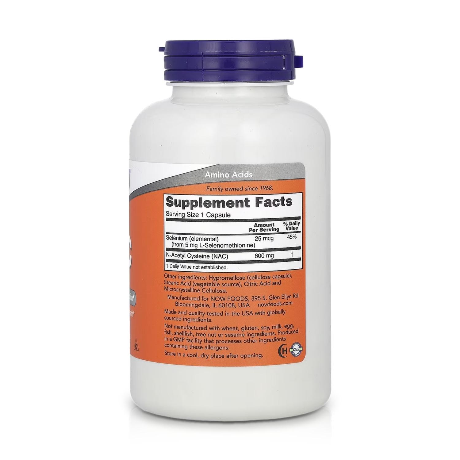 NAC 600 MG CON SELENIO (250 CÁPSULAS) - NOW FOODS - 2