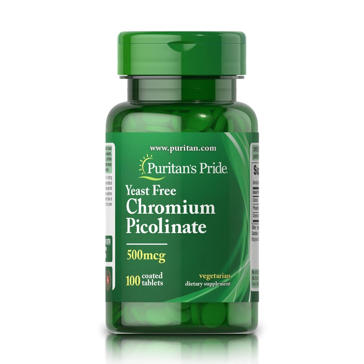 PICOLINATO DE CROMO 500 MCG (100 TABLETAS) - PURITAN'S PRIDE - 1
