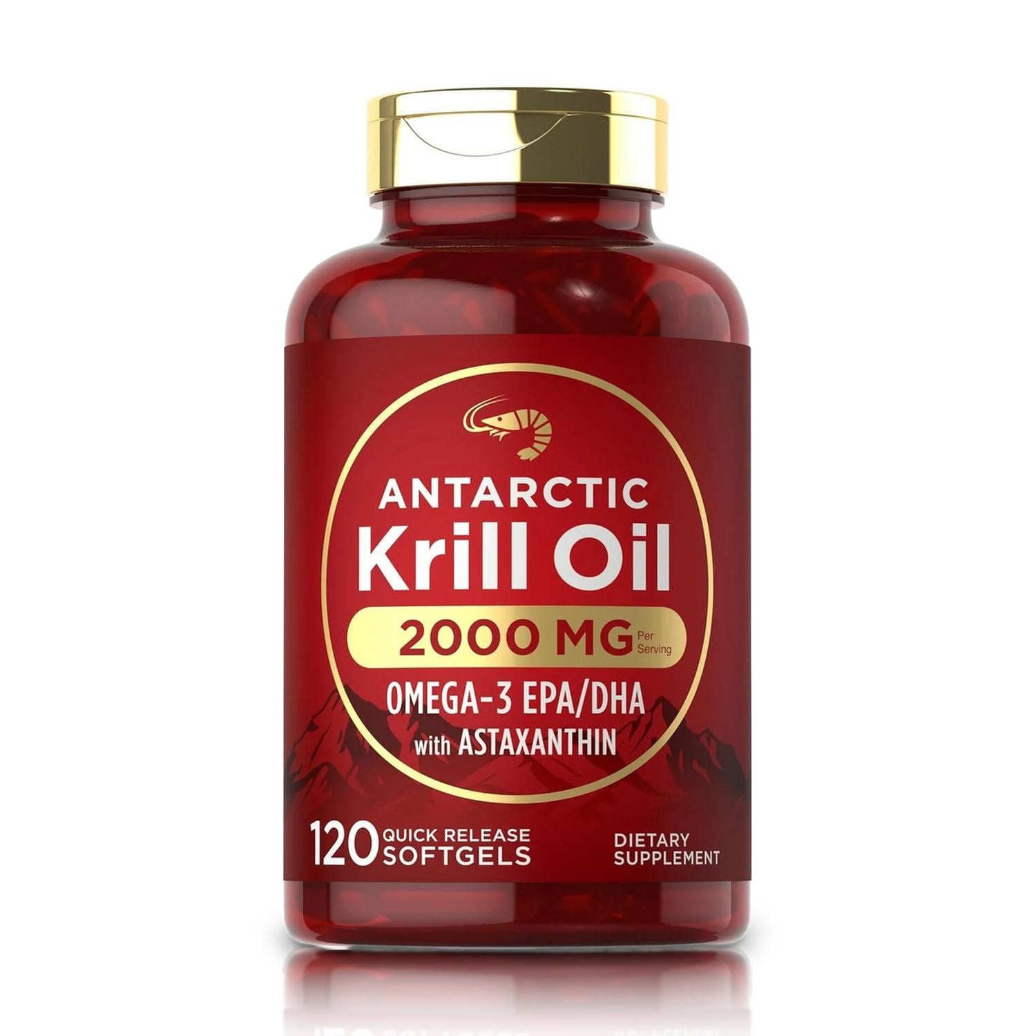 ANTARCTIC KRILL OIL 2000 MG + ASTAXANTHIN 600 MCG (120 SOFTGELS) - CARLYLE - 1