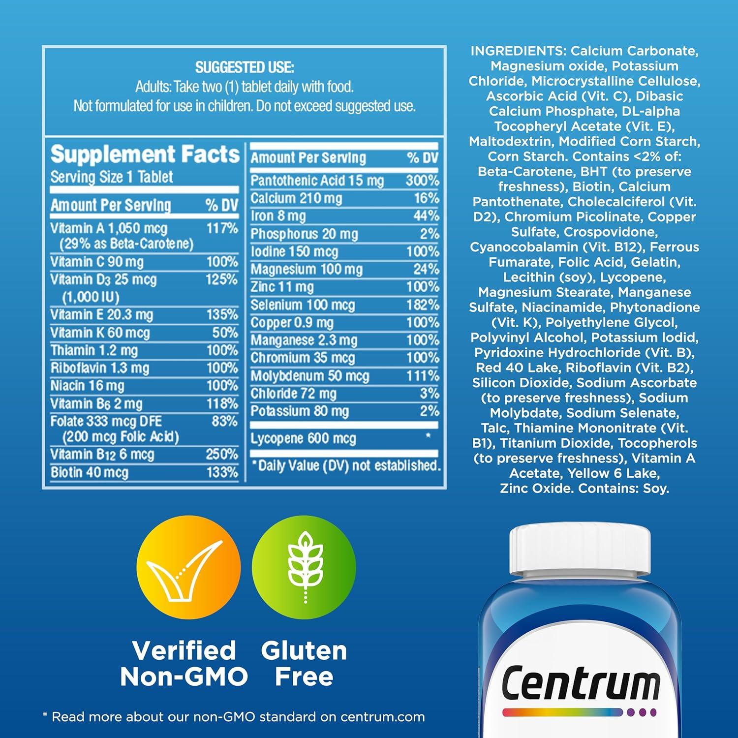 MEN MULTIVITAMÍNICOS (200 TABLETAS) - CENTRUM - 2