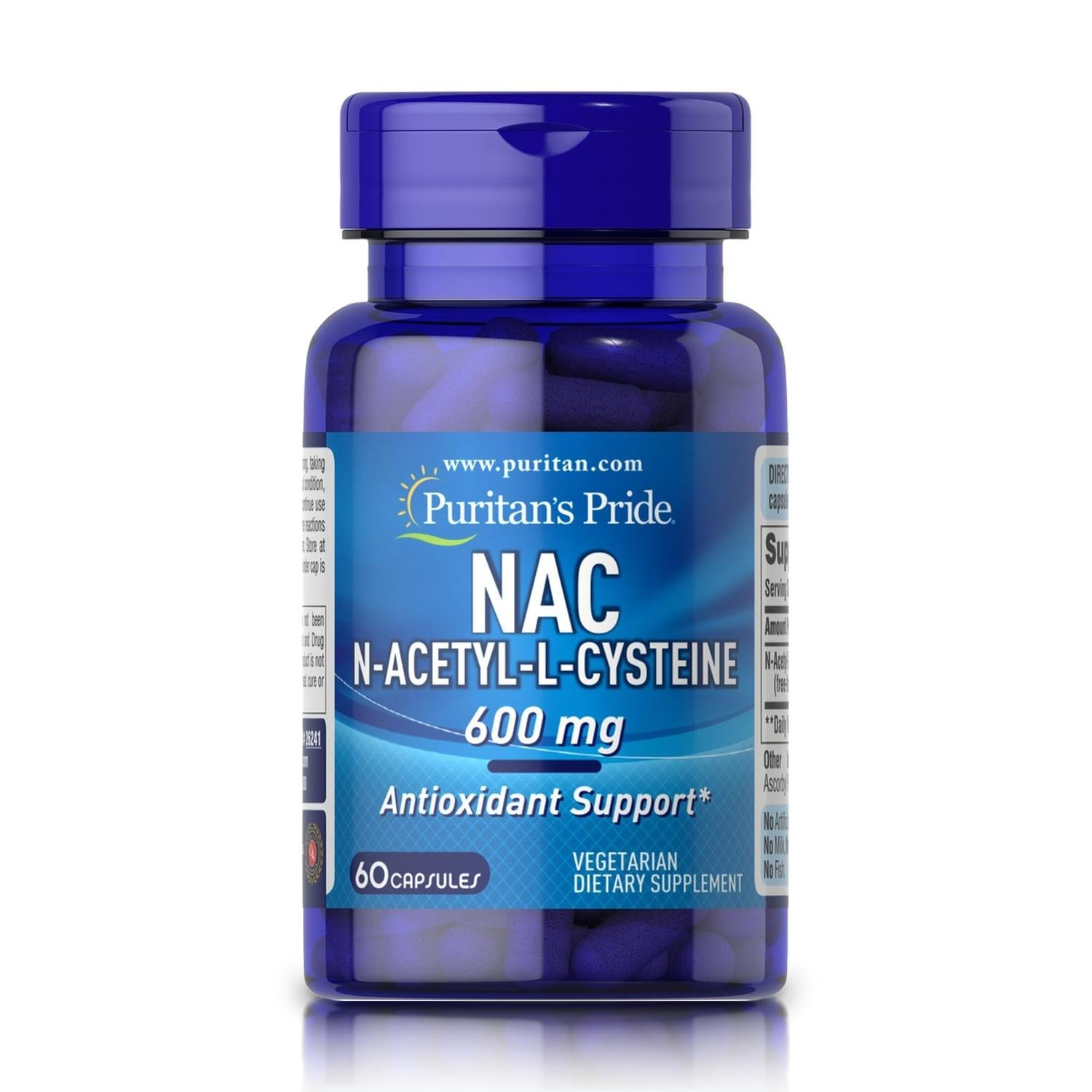 NAC 600 MG (60 CÁPSULAS) - PURITAN'S PRIDE - 1