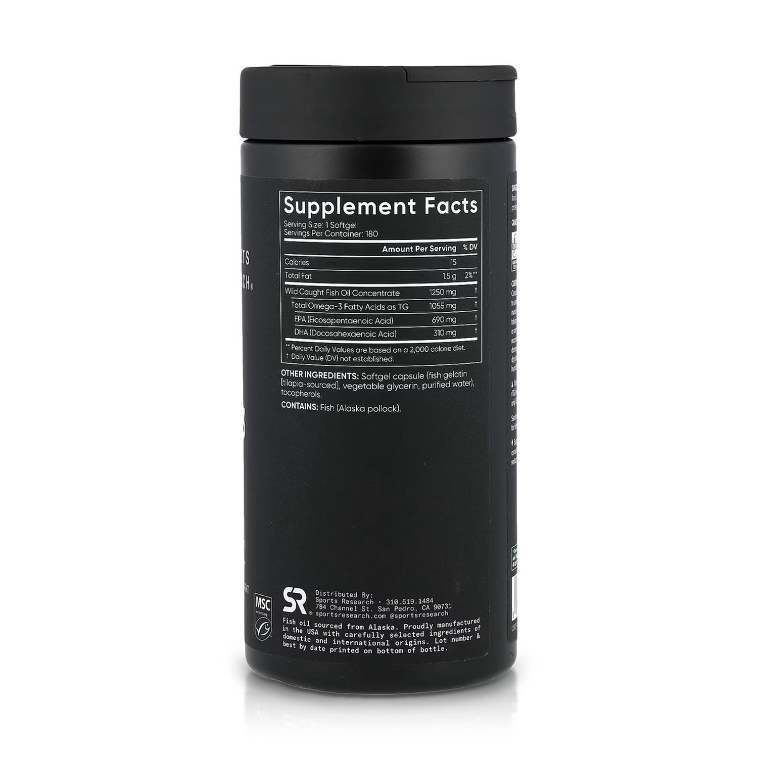 OMEGA-3 TRIPLE FUERZA 1040 MG (180 SOFTGELS) - SPORTS RESEARCH - 2