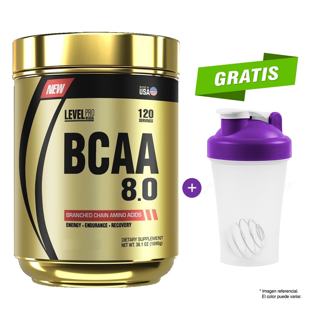 BCAA 8.0 LEVEL PRO 1080 GRAMOS FRUIT PUNCH 60 SERVICIOS - 1
