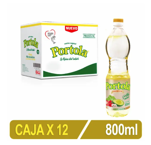 ACEITE DE SOYA PORTOLA X 800 ML CAJA X 12 UNI - 1