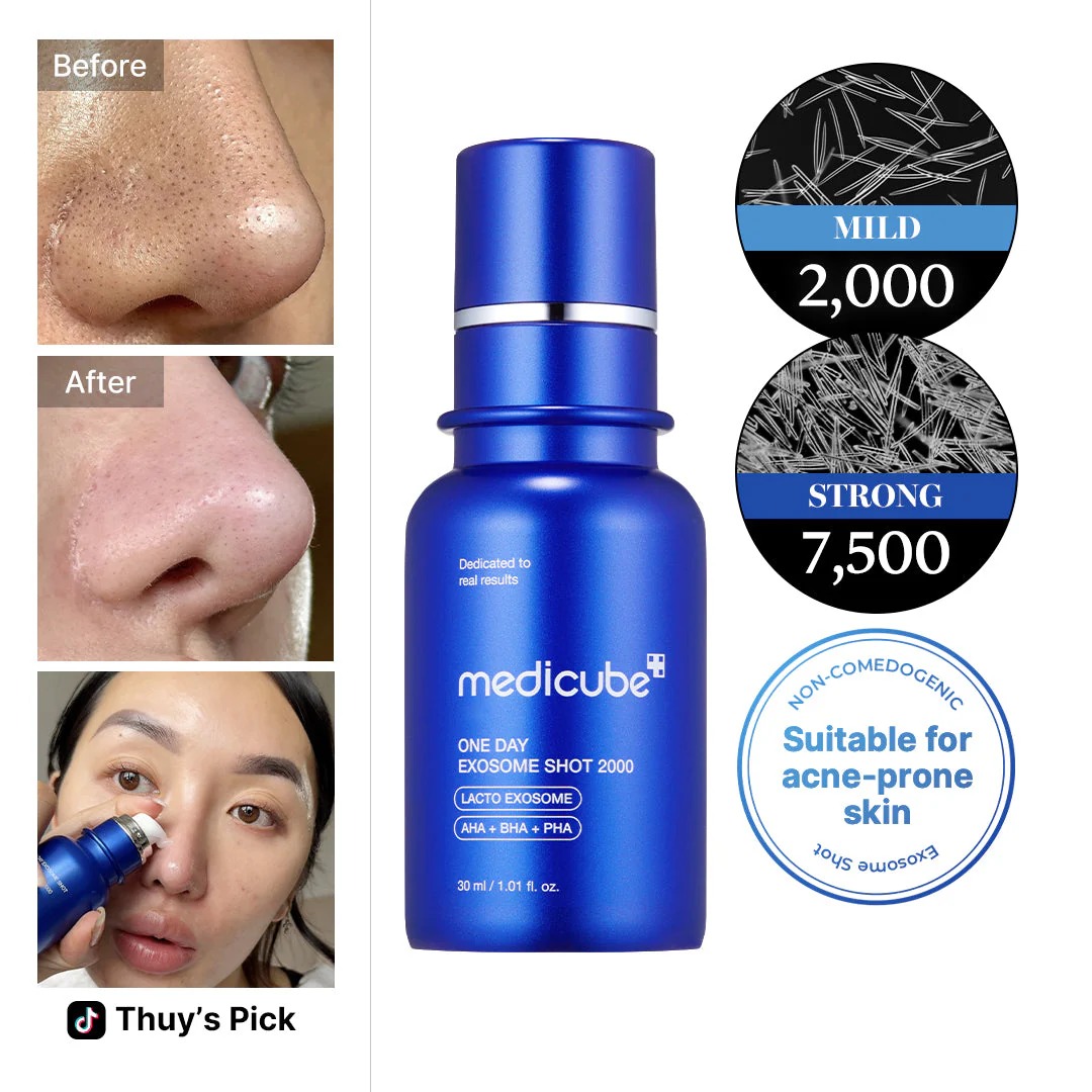 MEDICUBE ZERO - ONE DAY EXOSOME SHOT 2000 PPM FACIAL SERUM 30ML - 1